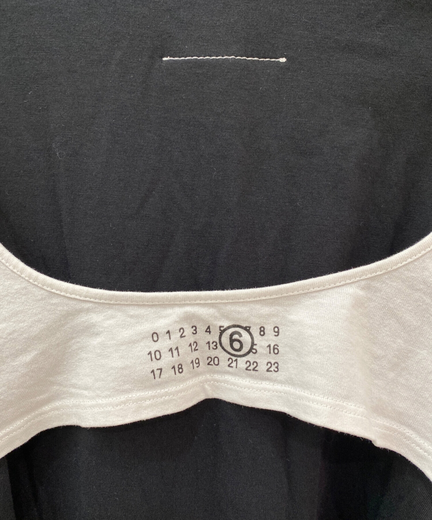 MM6 メゾンマルジェラ　長袖　カットソー　ビスチェレイヤードカットソー　ロゴ 中古・古着通販】MM6 Maison Margiela (エムエムシックスメゾン
