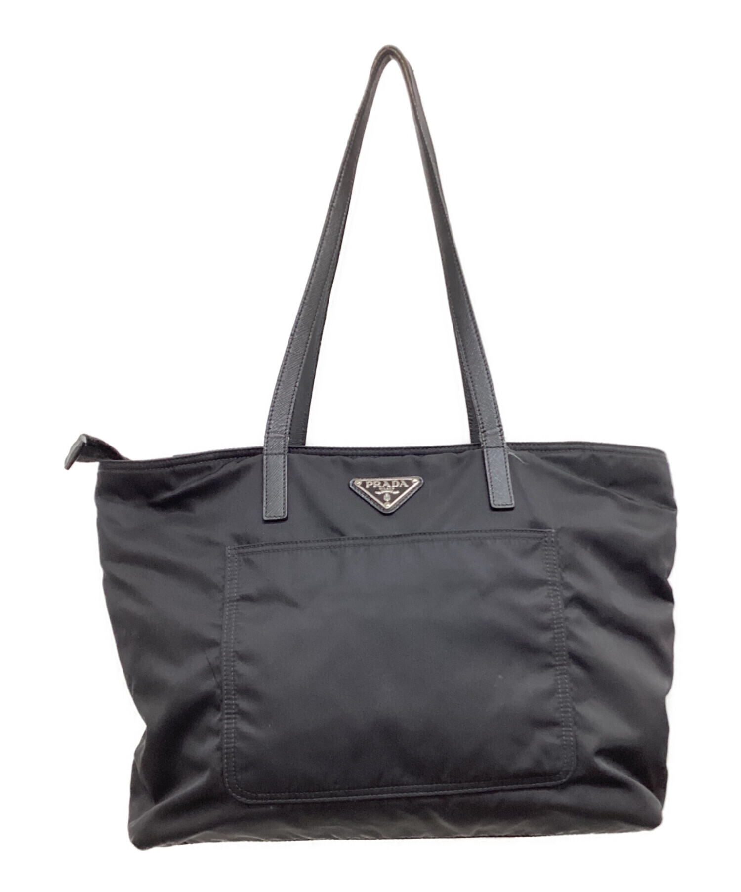 PRADA ナイロンハンドバッグ トート 中古・古着通販】PRADA (プラダ) ナイロントートバッグ ブラック