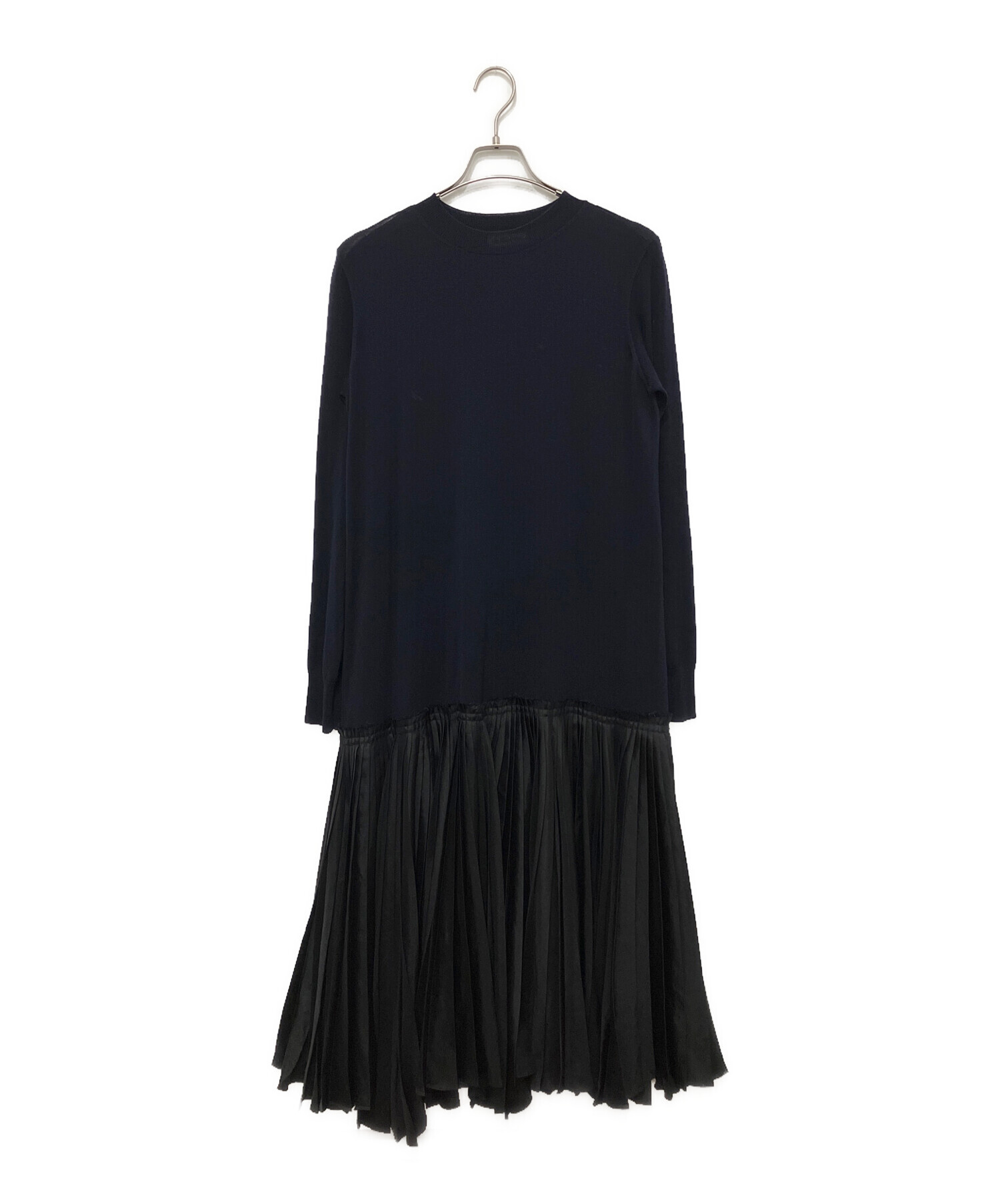 JIL SANDER ニットワンピース 中古・古着通販】JIL SANDER (ジルサンダー) プリーツニットワンピース