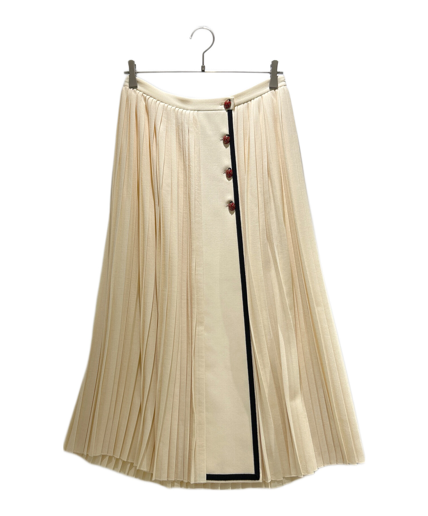g26 超美品　グッチ　GUCCI　スカート 中古・古着通販】GUCCI (グッチ) Pleated Skirt Ladybug Long Ivory