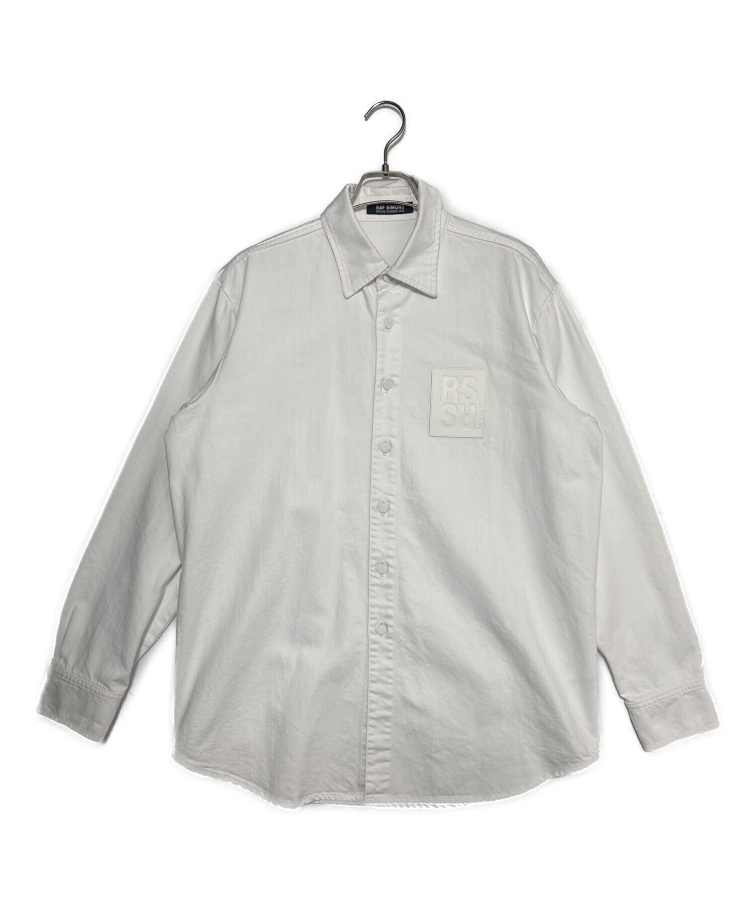中古品　ダメージ有りRAF SIMONS 長袖シャツ 秋冬 2000-2001 中古・古着通販】RAF SIMONS (ラフシモンズ) STRAIGHT FIT DENIM SHIRT