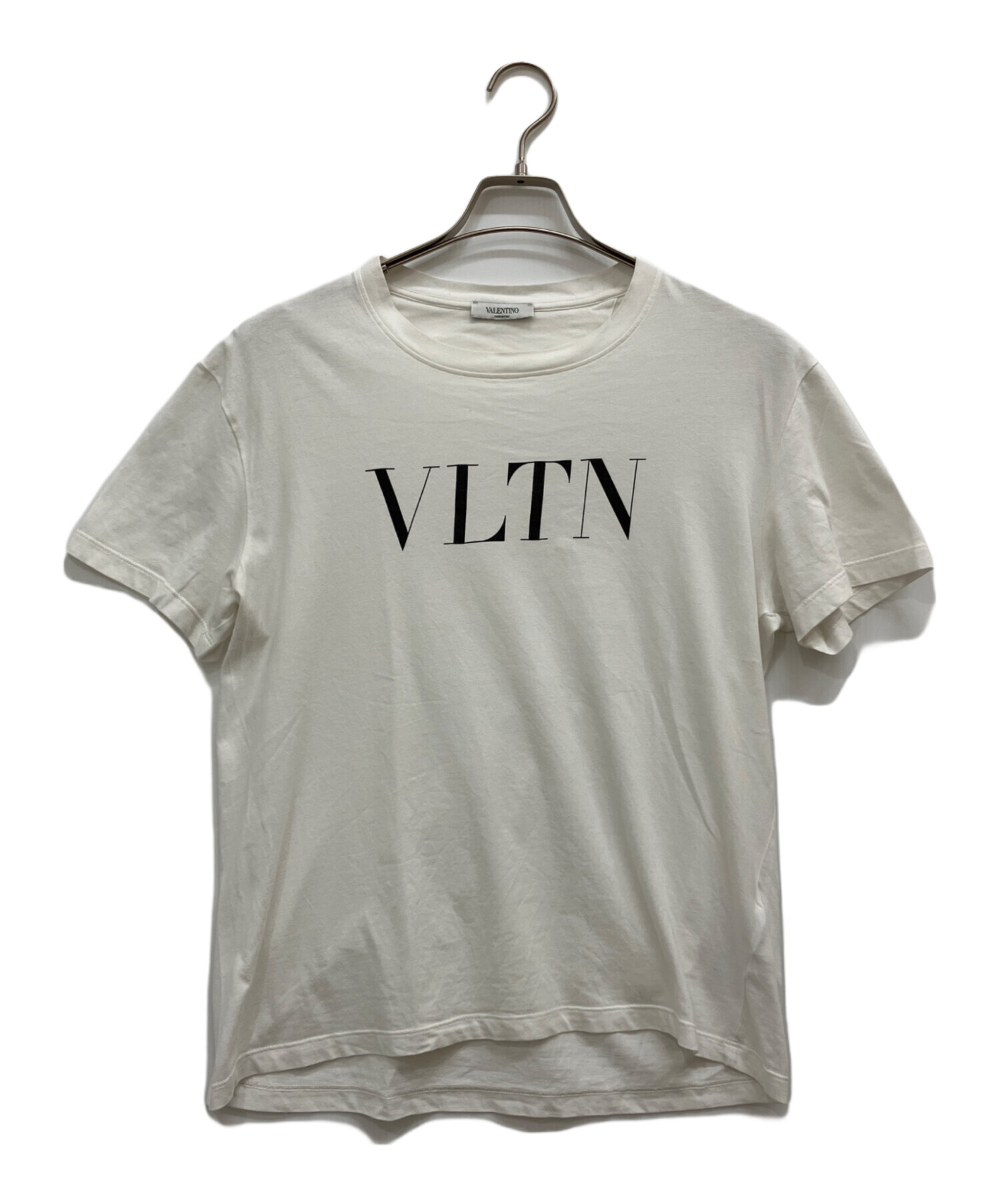 VALENTINO 半袖 Tシャツ ホワイト ネイビー 中古・古着通販】VALENTINO (ヴァレンティノ) 半袖Tシャツ ホワイト