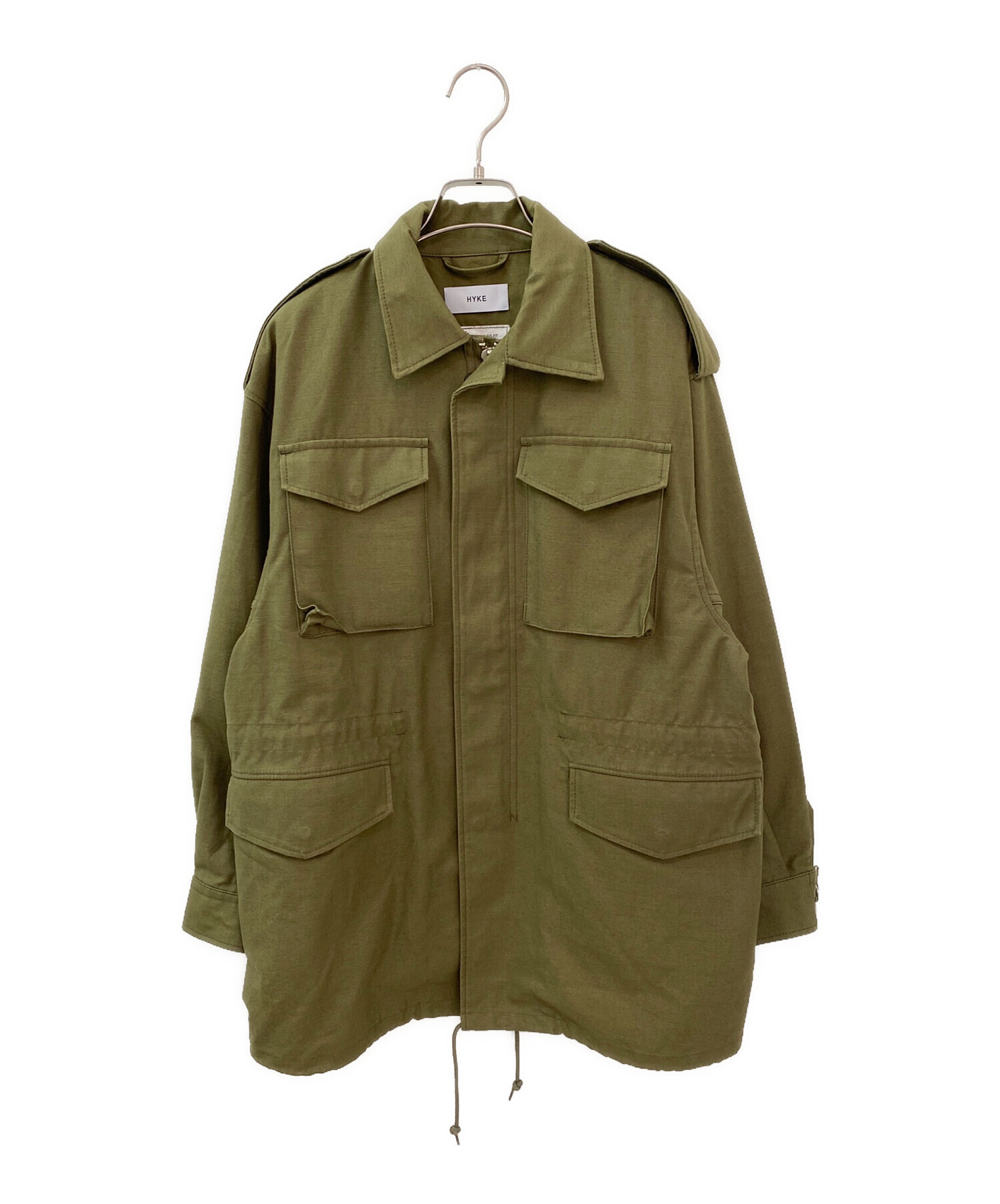 美品　ハイク　ミリタリージャケット　レギュラーフィット　オリーブグリーン　2 中古・古着通販】HYKE (ハイク) M-51 TYPE FIELD JACKET オリーブ