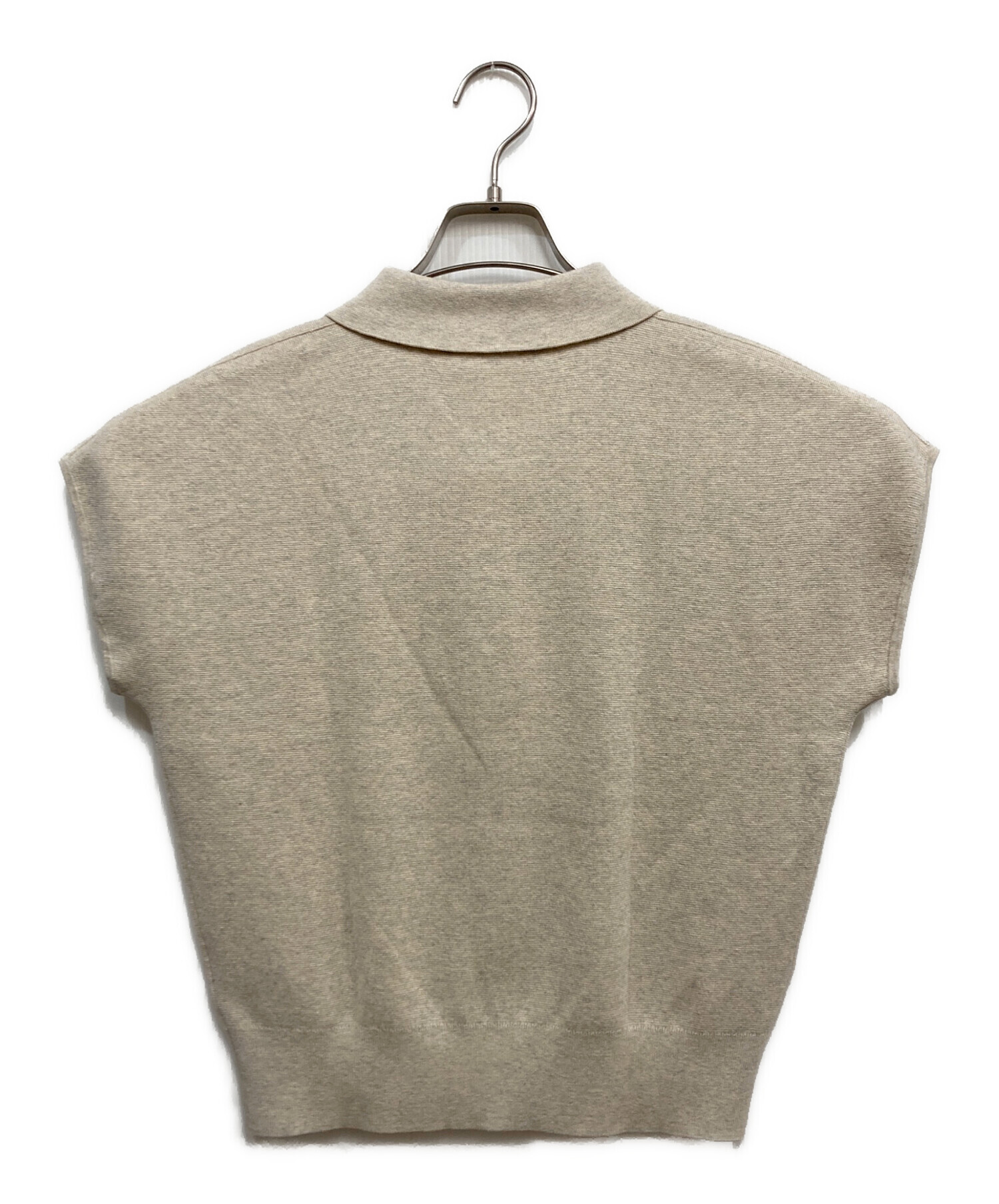 中古・古着通販】OHOTORO (オオトロ) pot french sleeve knit ベージュ