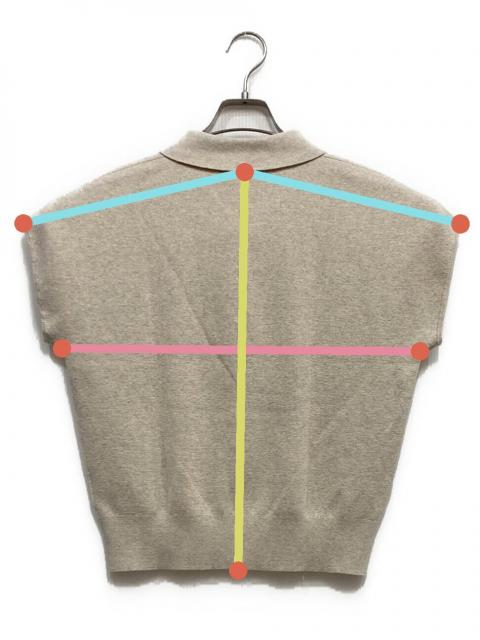 中古・古着通販】OHOTORO (オオトロ) pot french sleeve knit ベージュ