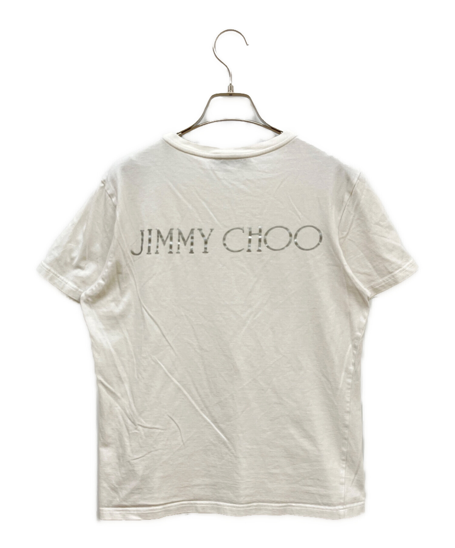 JIMMY CHOO ジミーチュウ ロゴプリント Tシャツ ホワイト 中古・古着通販】JIMMY CHOO (ジミーチュウ) ロゴTシャツ ホワイト