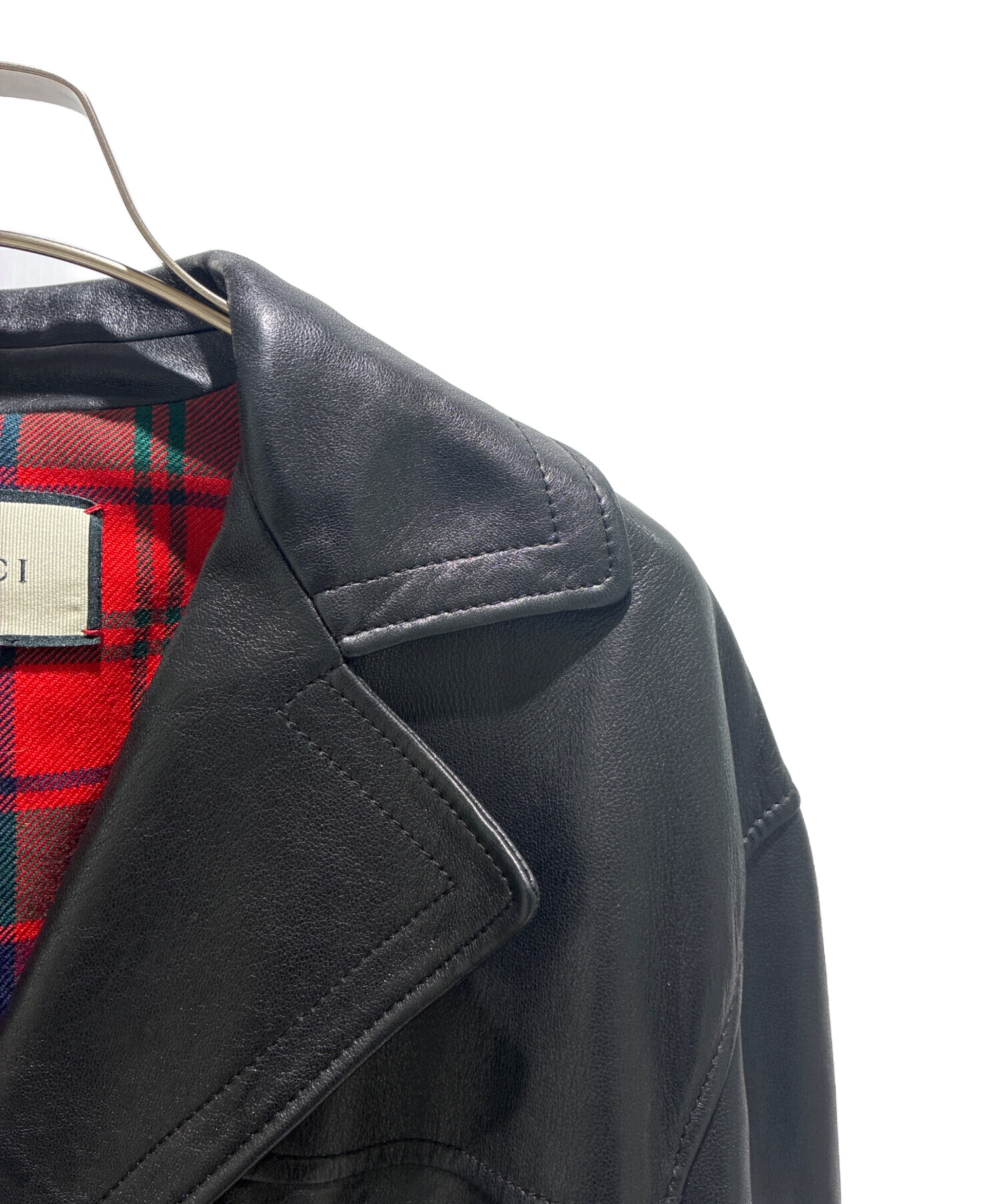 中古・古着通販】GUCCI (グッチ) Lamb Leather Trench Coat/ラムレザー