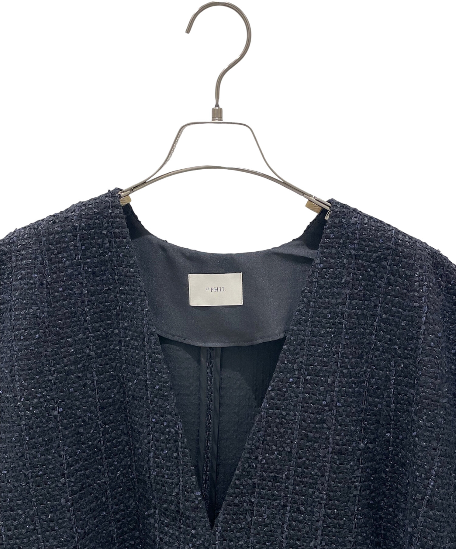 中古・古着通販】LE PHIL (ル フィル) ツイードジレブラウス ネイビー