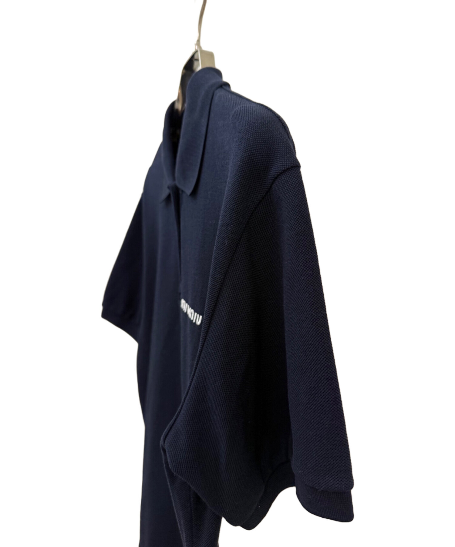 XS Miu Miu ミュウミュウ 長袖 ポロシャツ ネイビー 中古・古着通販】MIU MIU (ミュウミュウ) コットンピケ ポロシャツ