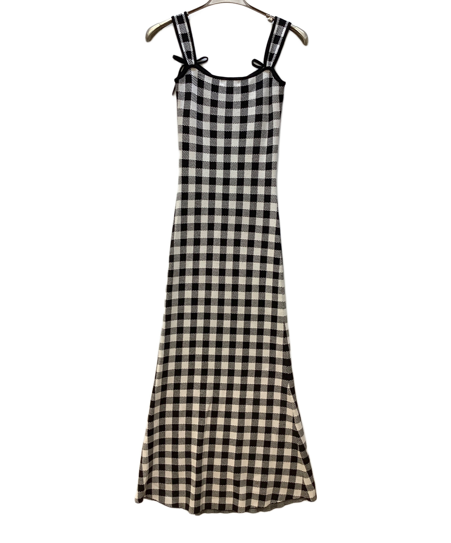 中古・古着通販】darich (ダーリッチ) ギンガムジャガードニットロング