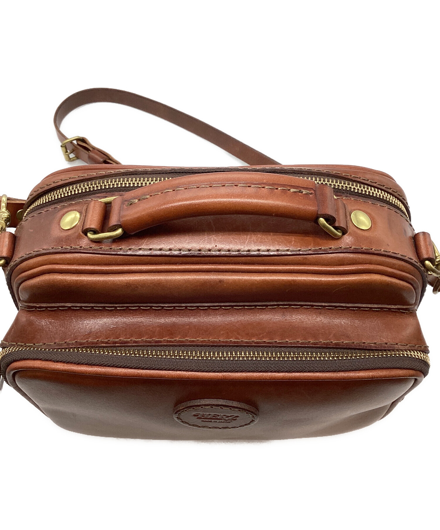 ヘルツ HERZ ナレッジバッグ ショルダーバッグ 2WAY 中古・古着通販】Herz (ヘルツ) ソフトタイプのファスナー2way
