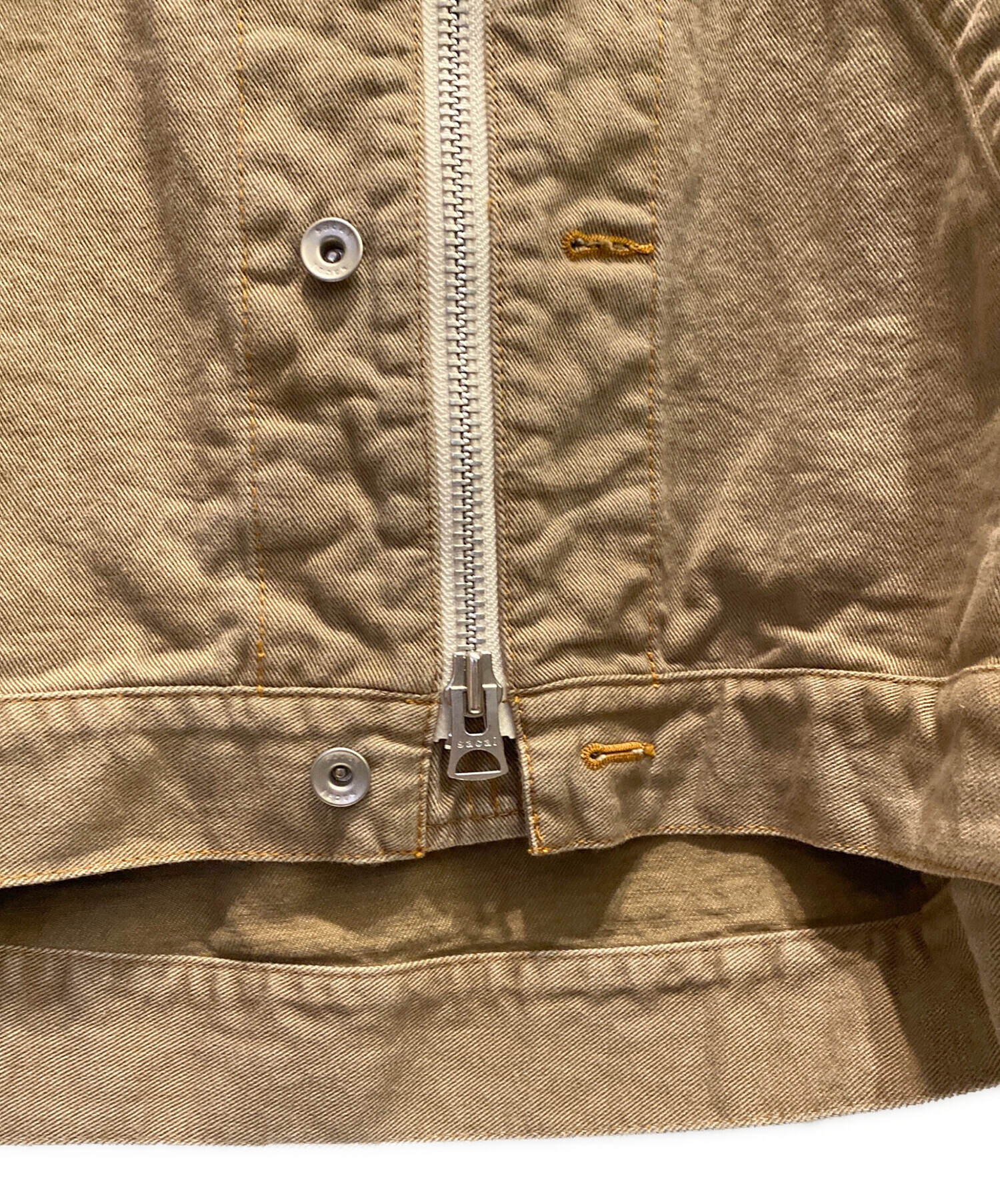 中古・古着通販】sacai (サカイ) Denim Hoodie ブラウン サイズ:2