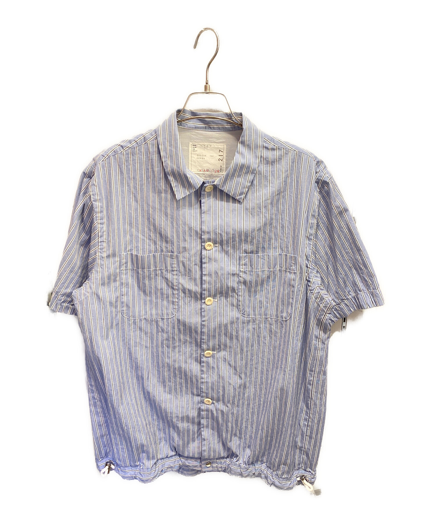 5月4日まで出品sacaiCottonPoplinShirtシャツ 02584M 中古・古着通販】sacai (サカイ) Cotton Poplin Shirt ブルー サイズ:1