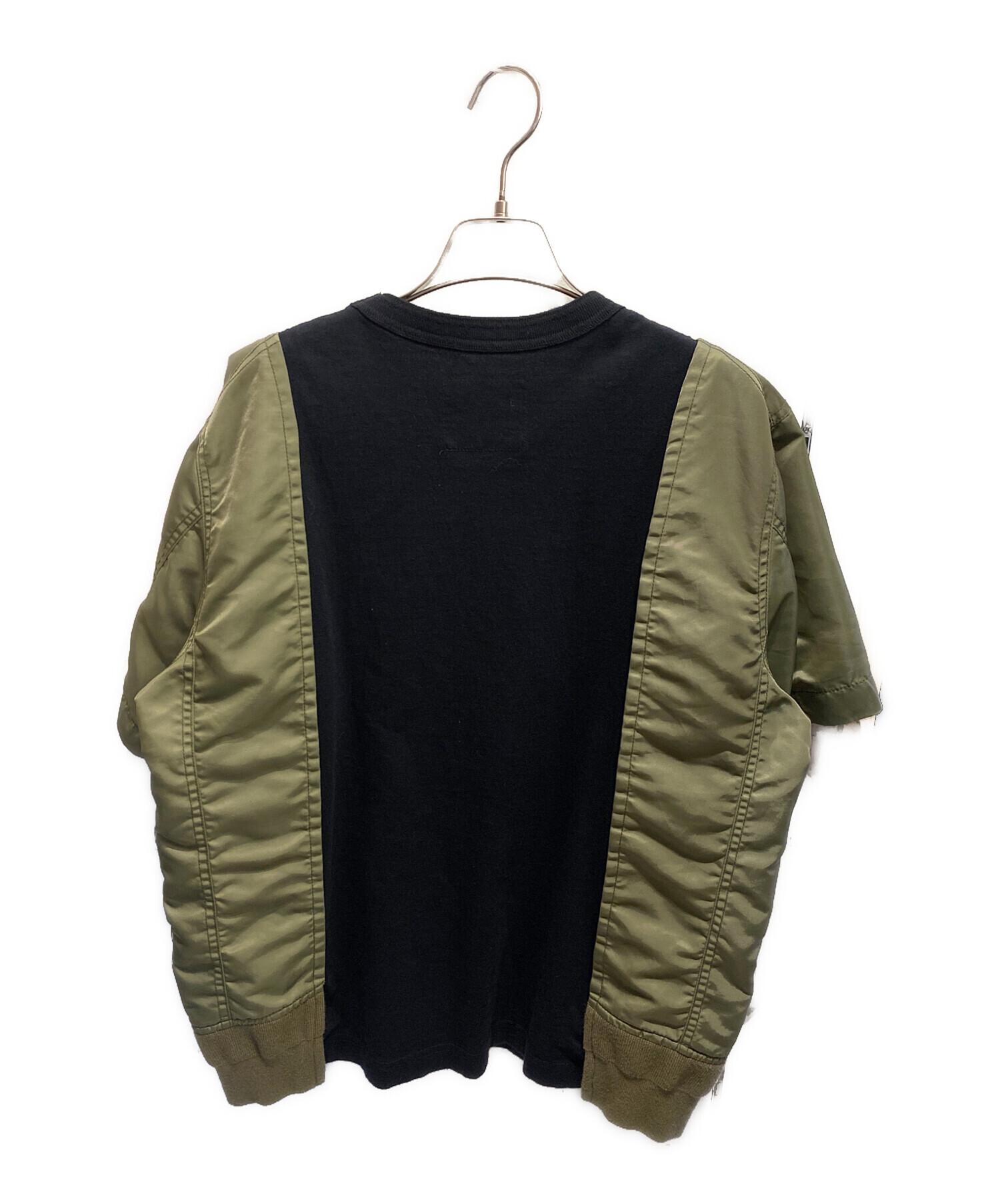 中古・古着通販】sacai (サカイ) ドッキングTシャツ ネイビー×カーキ 