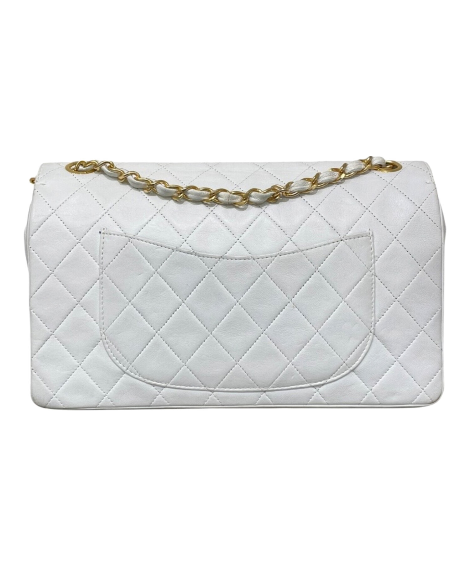 中古・古着通販】CHANEL (シャネル) Wフラップ マトラッセ 25 ホワイト
