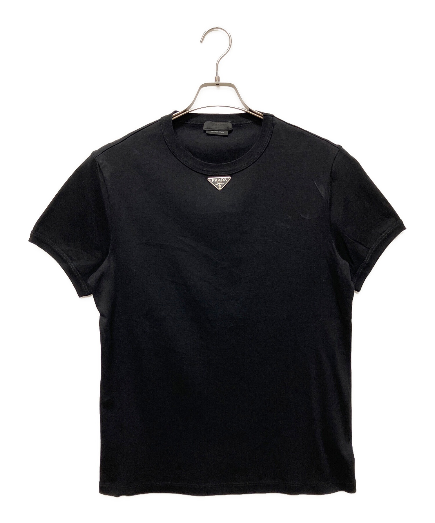 中古・古着通販】PRADA (プラダ) ライアングルロゴ 半袖Tシャツ 24SS