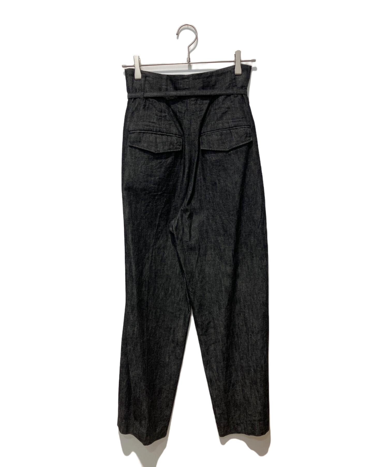 中古・古着通販】LOHEN (ローヘン) HIGH WAIST 2TUCK DENIM ブラック 
