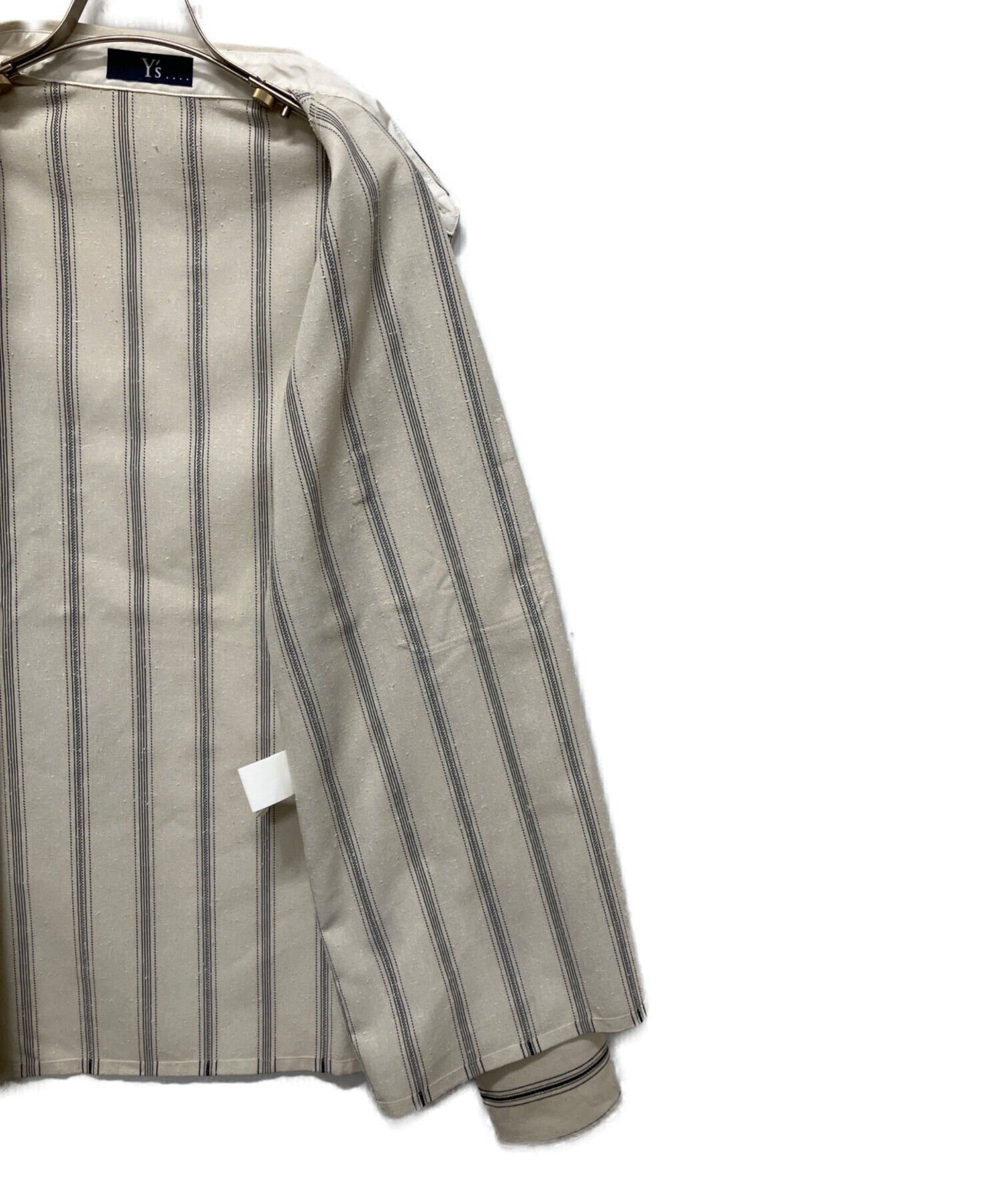 中古・古着通販】Y's…. (ワイズビー) ストライプシャツ ベージュ