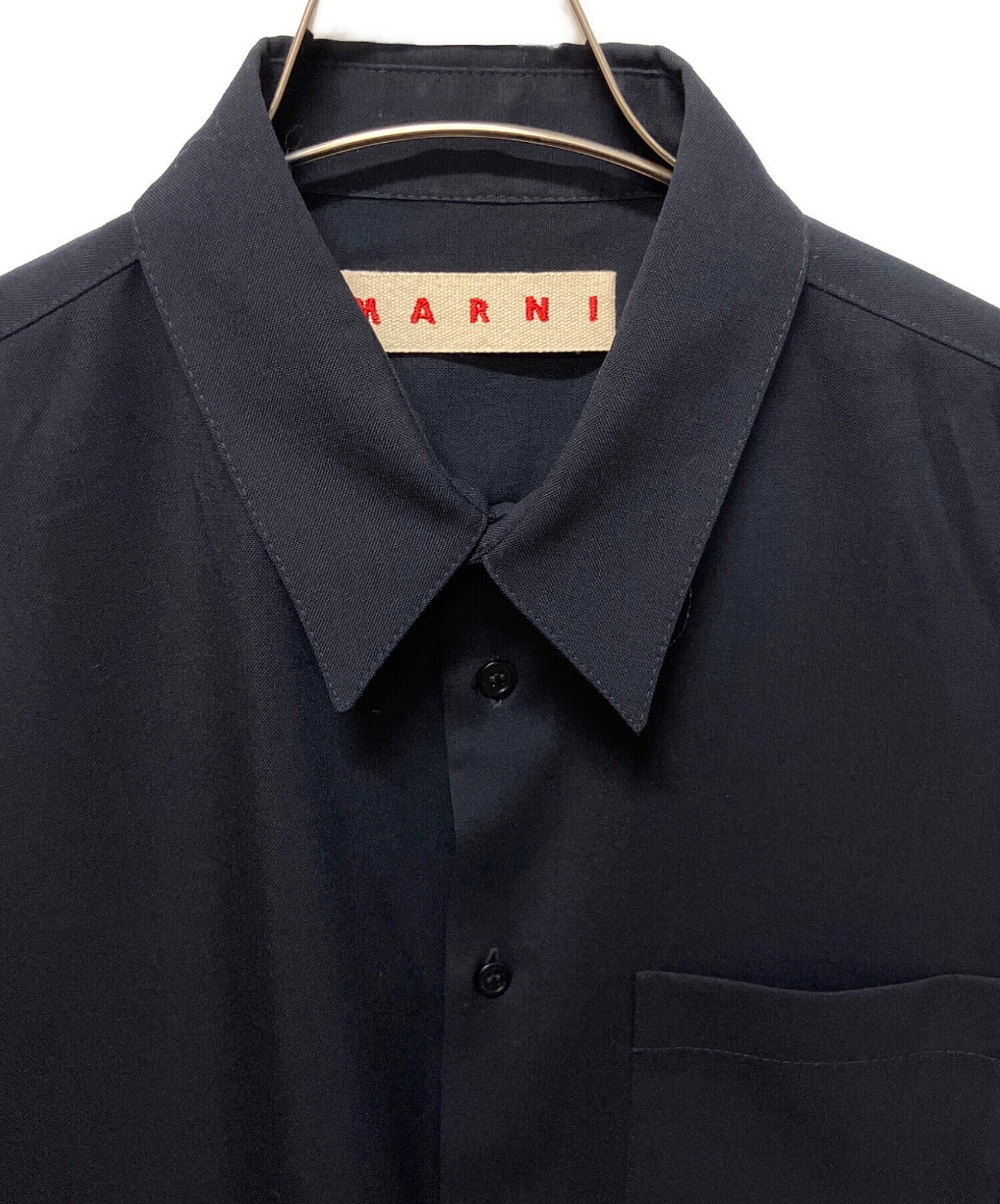 中古・古着通販】MARNI (マルニ) ウールトロピカルシャツ ネイビー