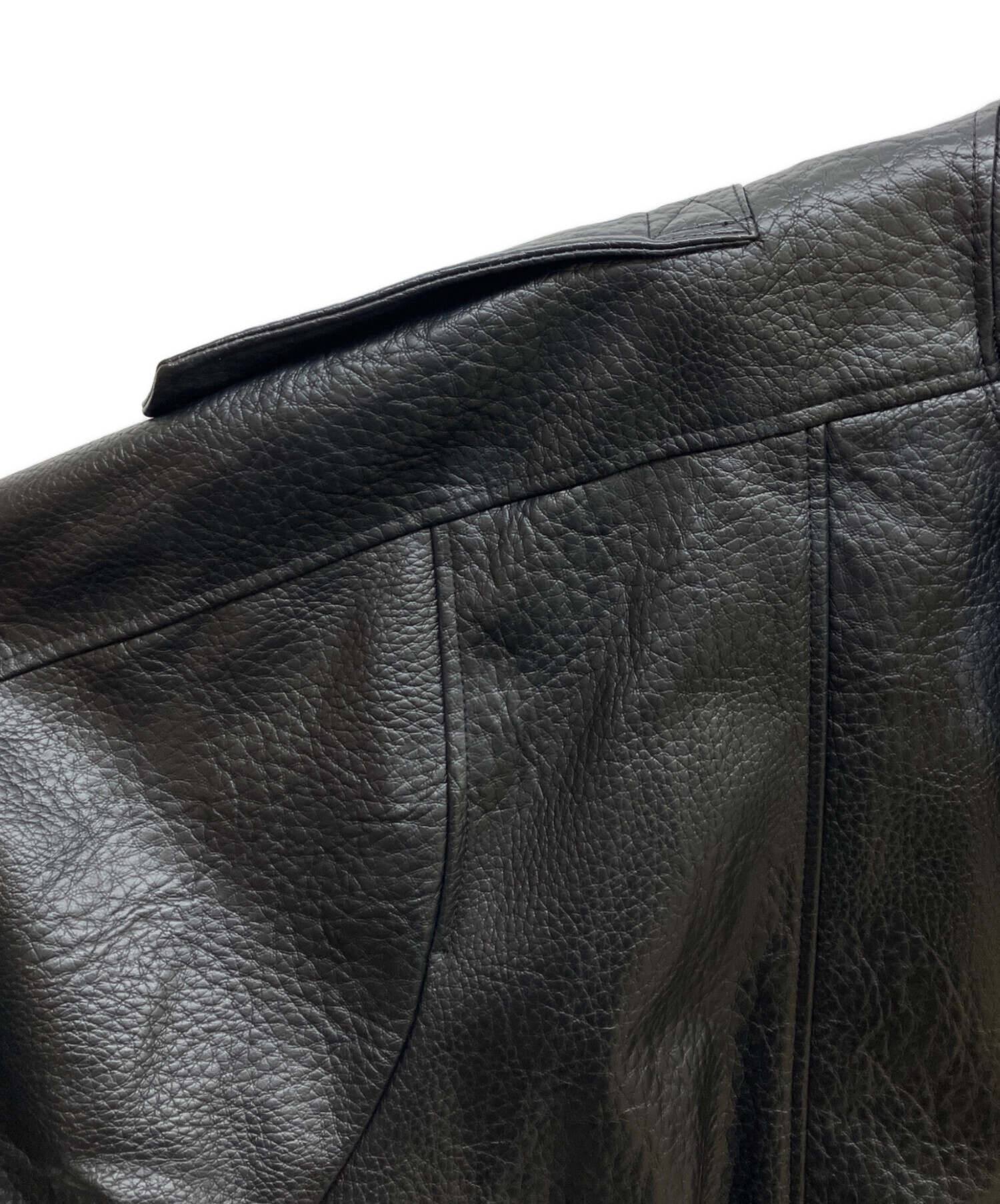 中古・古着通販】ZARA (ザラ) フェイクレザージャケット ブラック