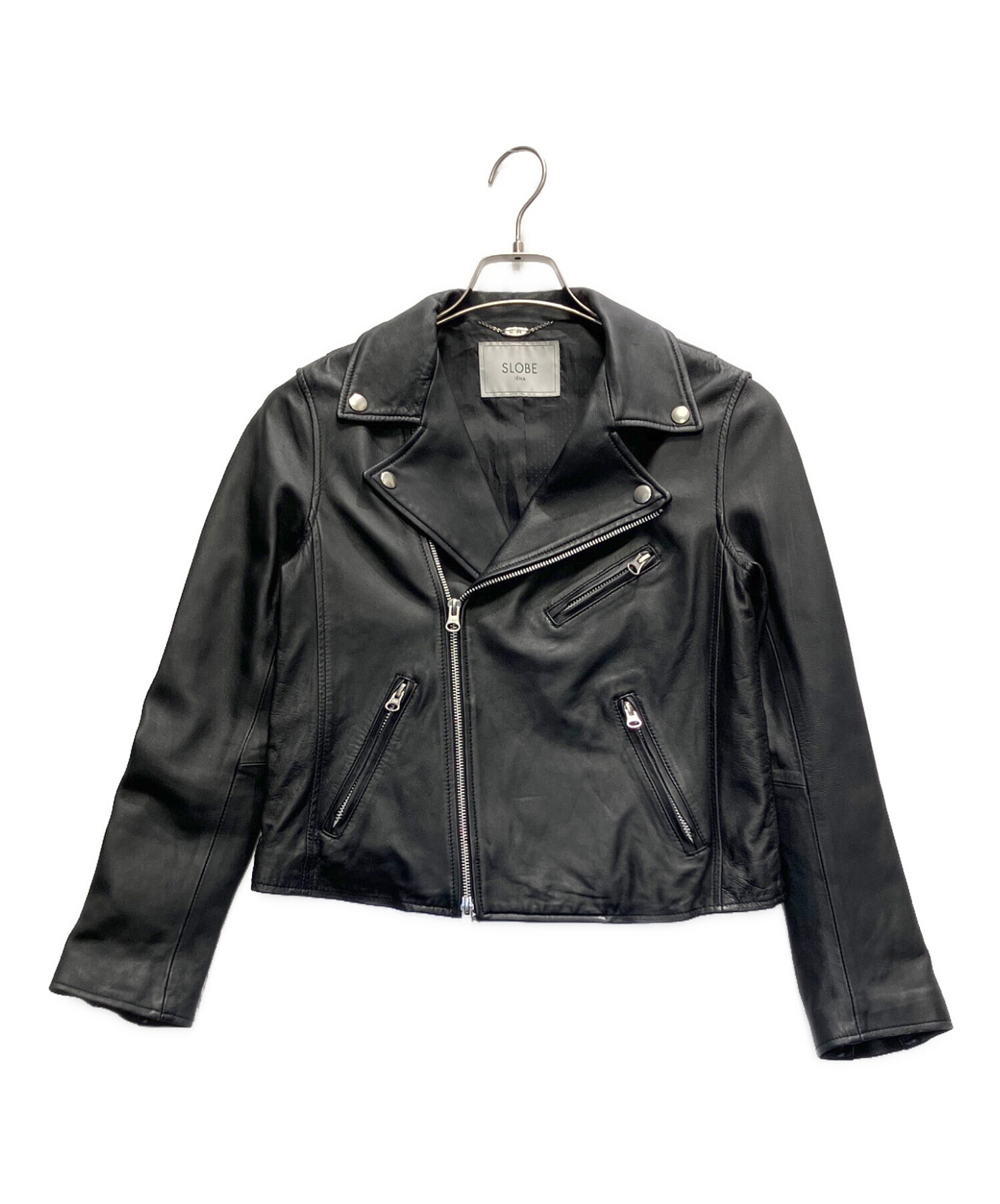 美品！SLOBE IENA レザージャケット　イエナ 中古・古着通販】SLOBE IENA (スローブ イエナ) レザーライダース