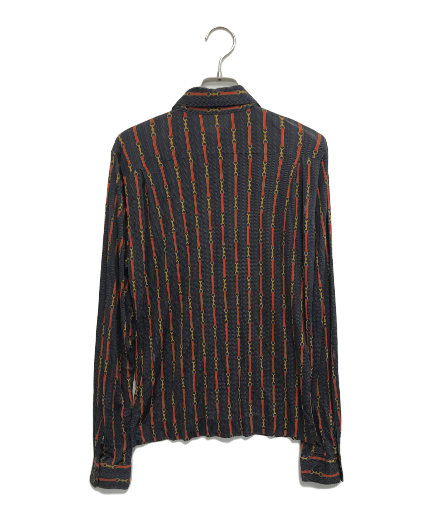中古・古着通販】CELINE (セリーヌ) 総柄シルクシャツ グレー サイズ