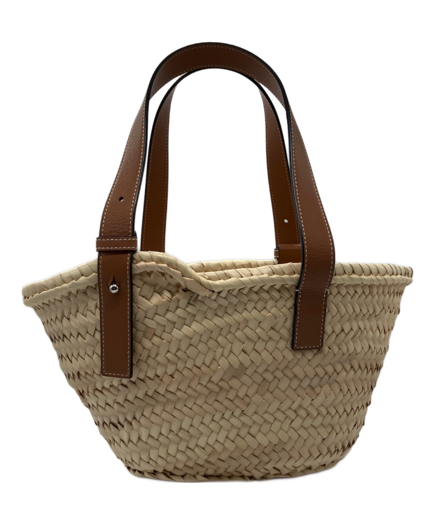 【夏前の期間限定値下】ロエベ　LOEWE バスケットバッグ スモール 中古・古着通販】LOEWE (ロエベ) バスケットバッグスモール ナチュラル