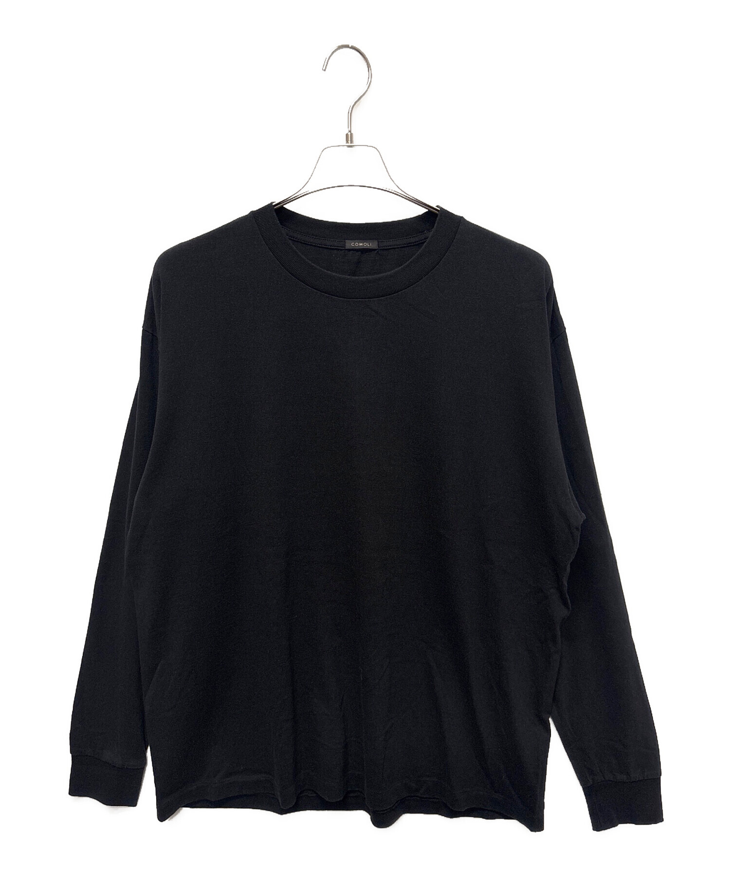 中古・古着通販】COMOLI (コモリ) 空紡天竺 長袖Tシャツ ブラック