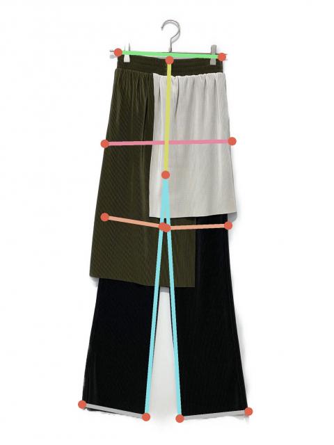 中古・古着通販】OMMO (オーエムエムオー) LAYERED PLEATS PT ミックス