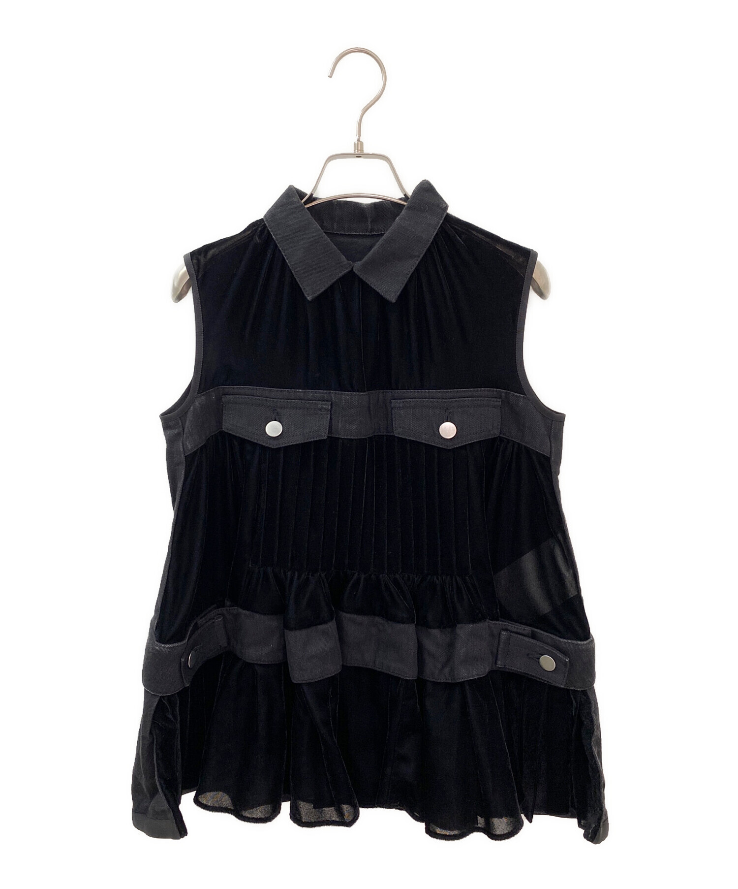 中古・古着通販】sacai (サカイ) ノースリーブドッキングブラウス