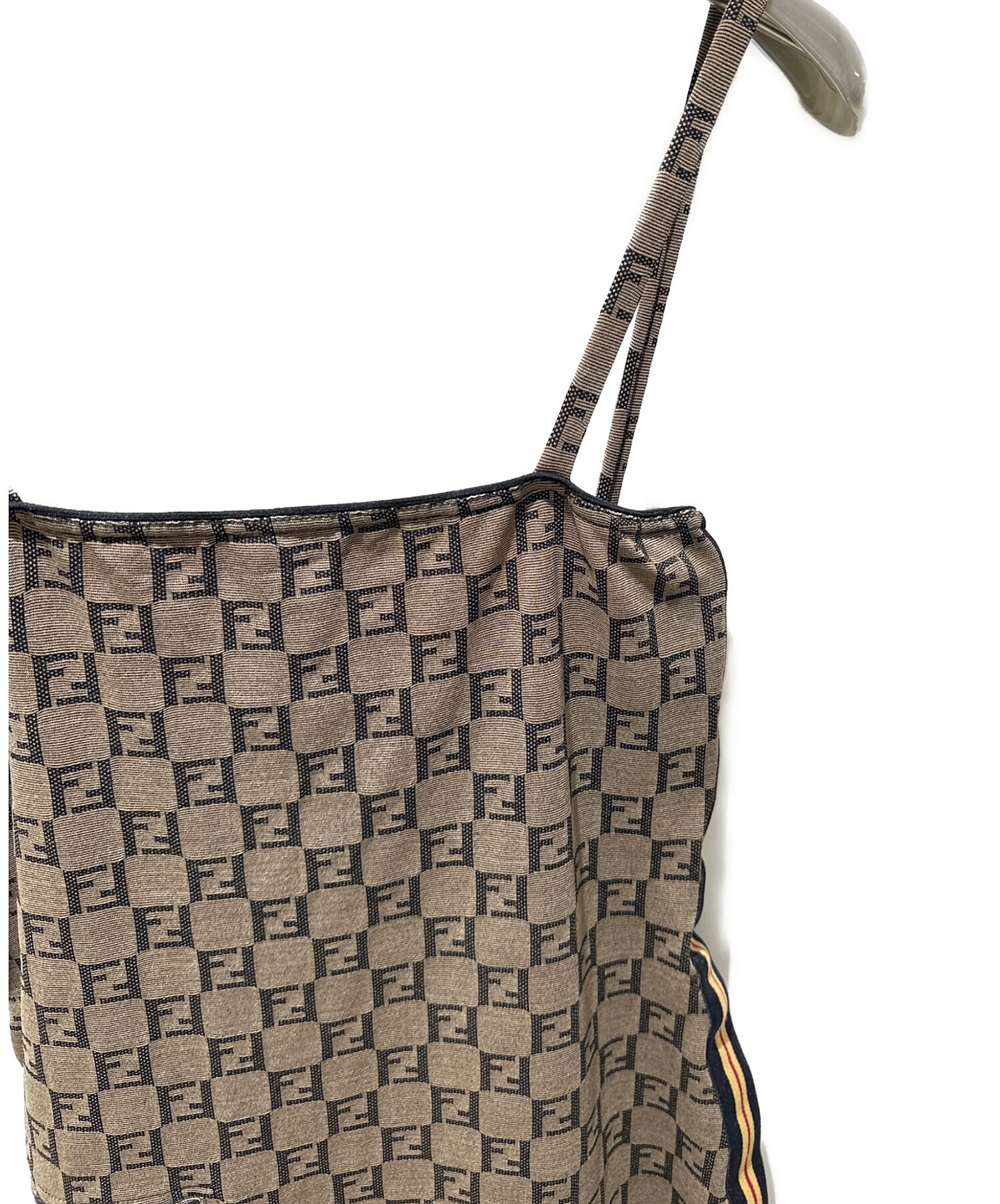 美品❗️FENDI フェンディ キャミワンピ 42 Lサイズ ズッカ柄 ブラウン 中古・古着通販】FENDI (フェンディ) Zucca Pattern Camisole Dress