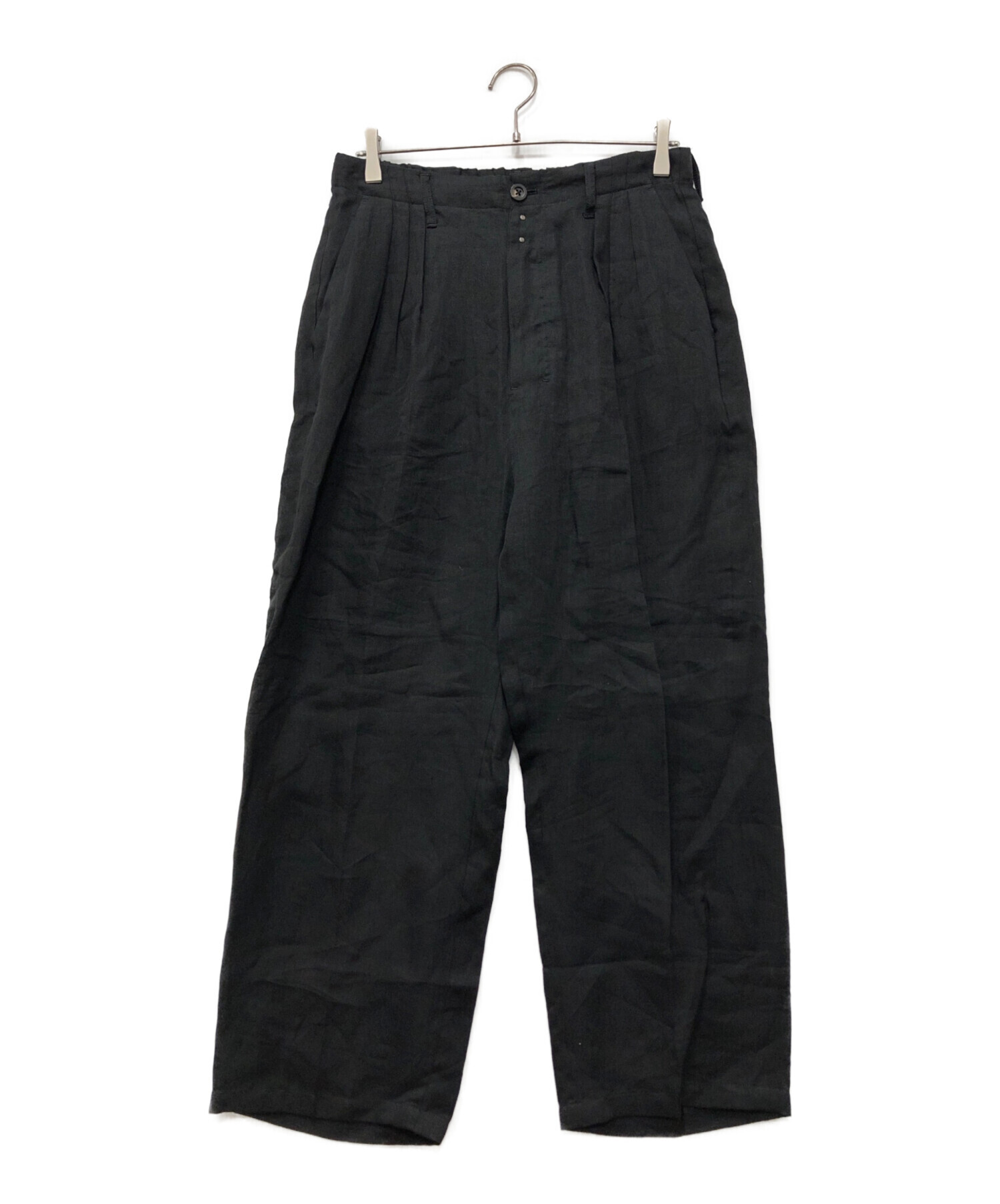 中古・古着通販】ANCELLM (アンセルム) 100/S LINEN TUCK SLACKS