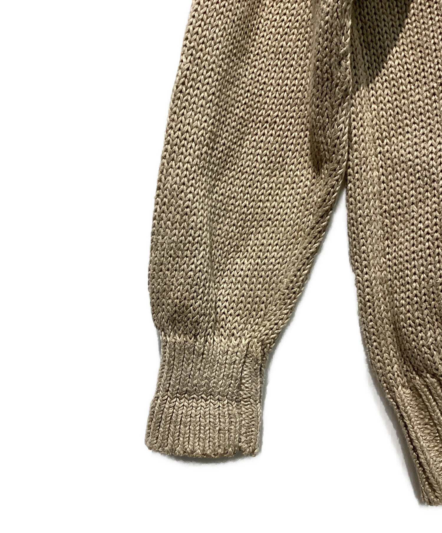 コムデギャルソン オム 田中オム リネン100% ニットポロシャツ ベージュ 中古・古着通販】COMME des GARCONS HOMME (コムデギャルソン オム