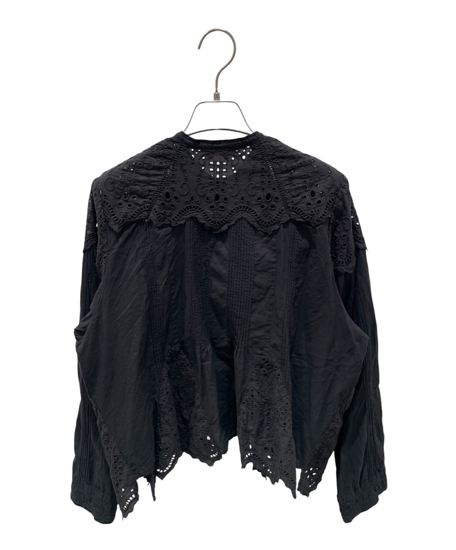 Curensology カレンソロジー カディコットンブラウス ブラック 中古・古着通販】Curensology (カレンソロジー) 24SS コットンカット