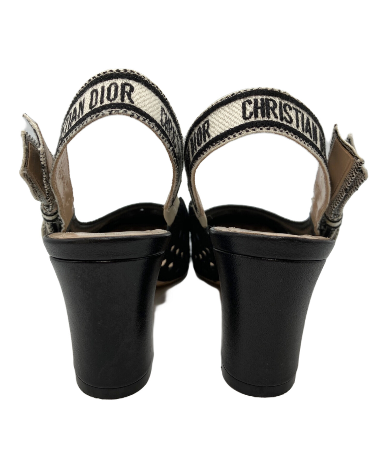 ディオール　ブラック ハイヒール スリングバック 中古・古着通販】Christian Dior (クリスチャン ディオール) スリング