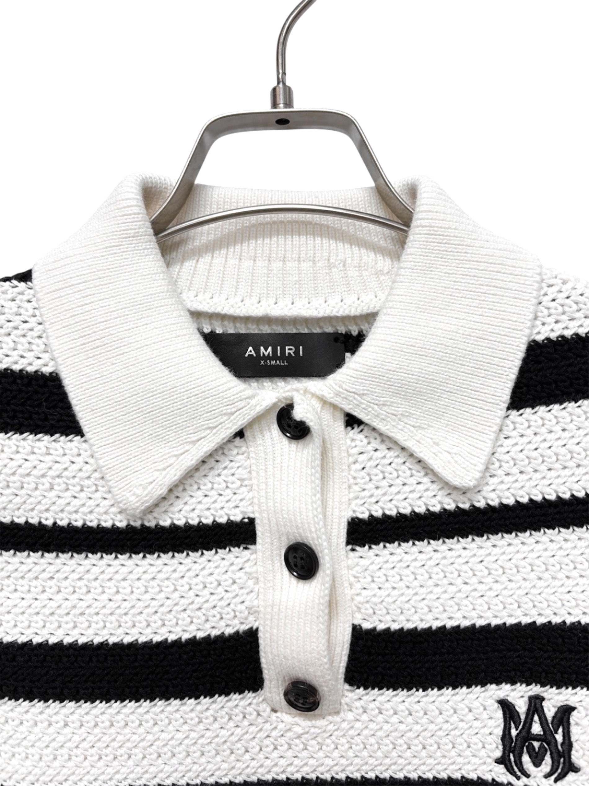 中古・古着通販】AMIRI (アミリ) MA Striped Polo Knit Top & Mini