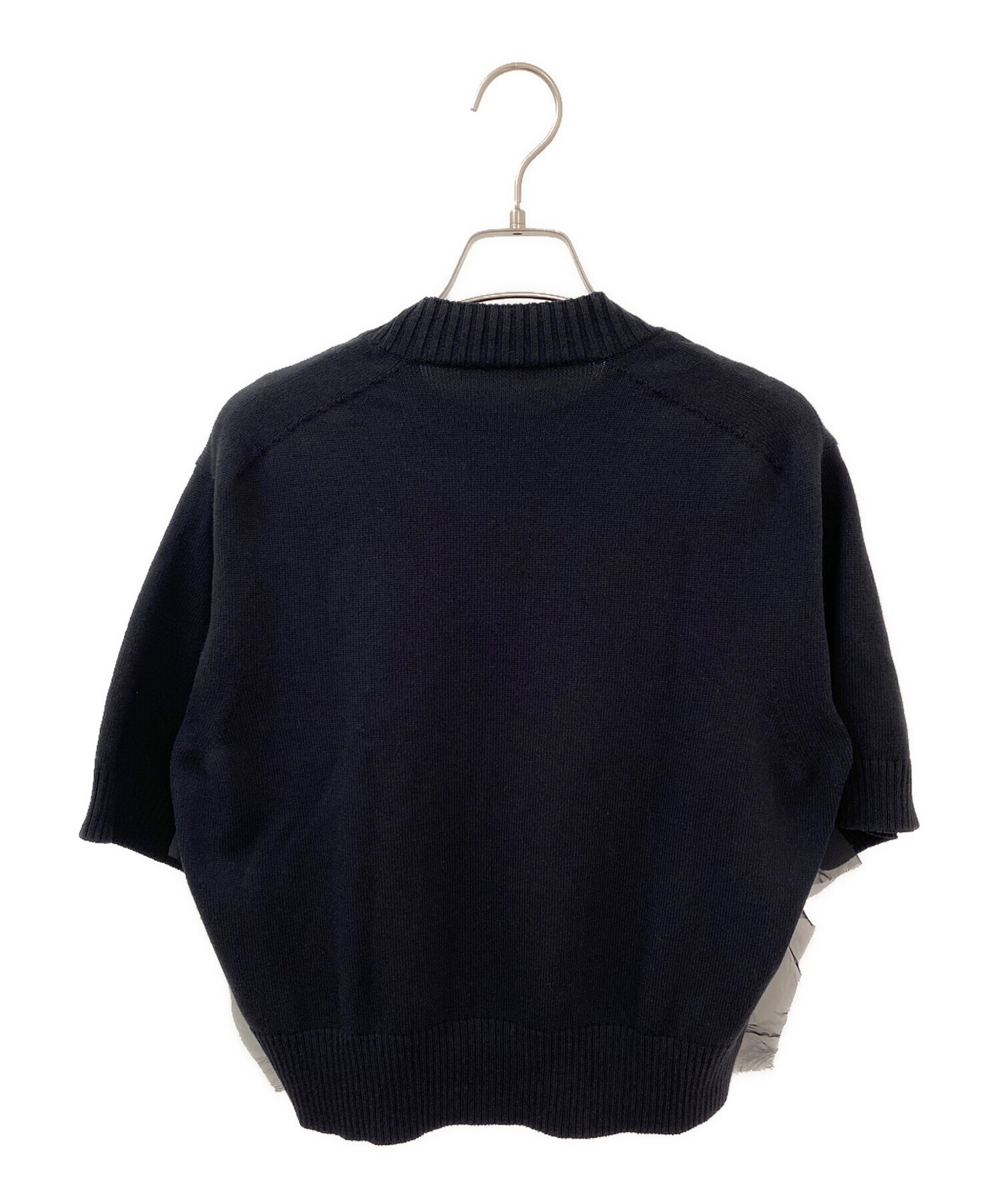 中古・古着通販】sacai (サカイ) レオパードドッキングニット ブラック