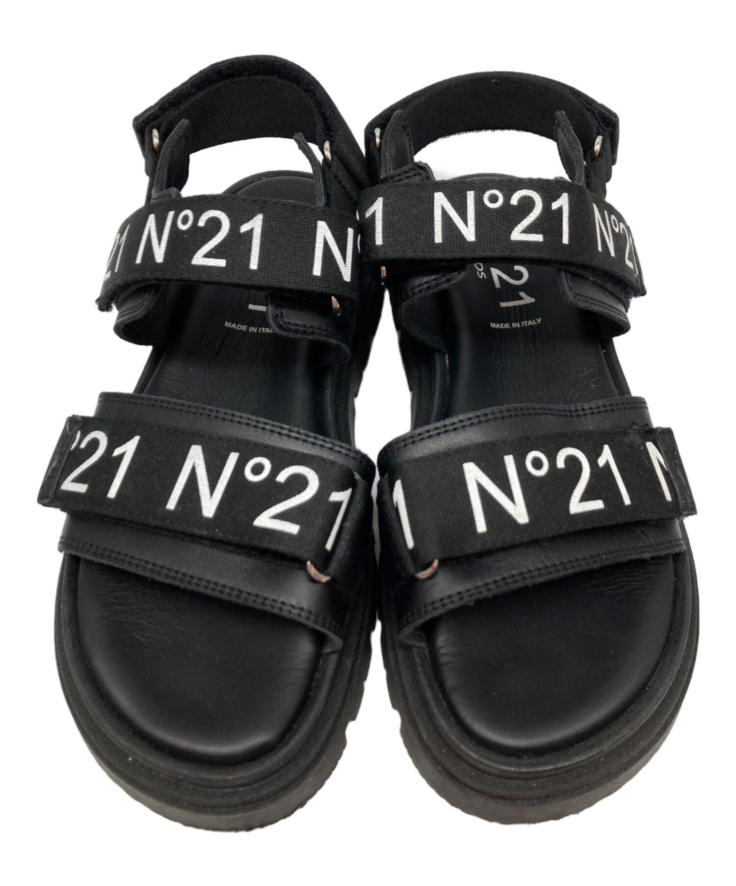 ヌメロヴェントゥーノ　厚底サンダル 中古・古着通販】N°21 (ヌメロヴェントゥーノ) サンダル ブラック