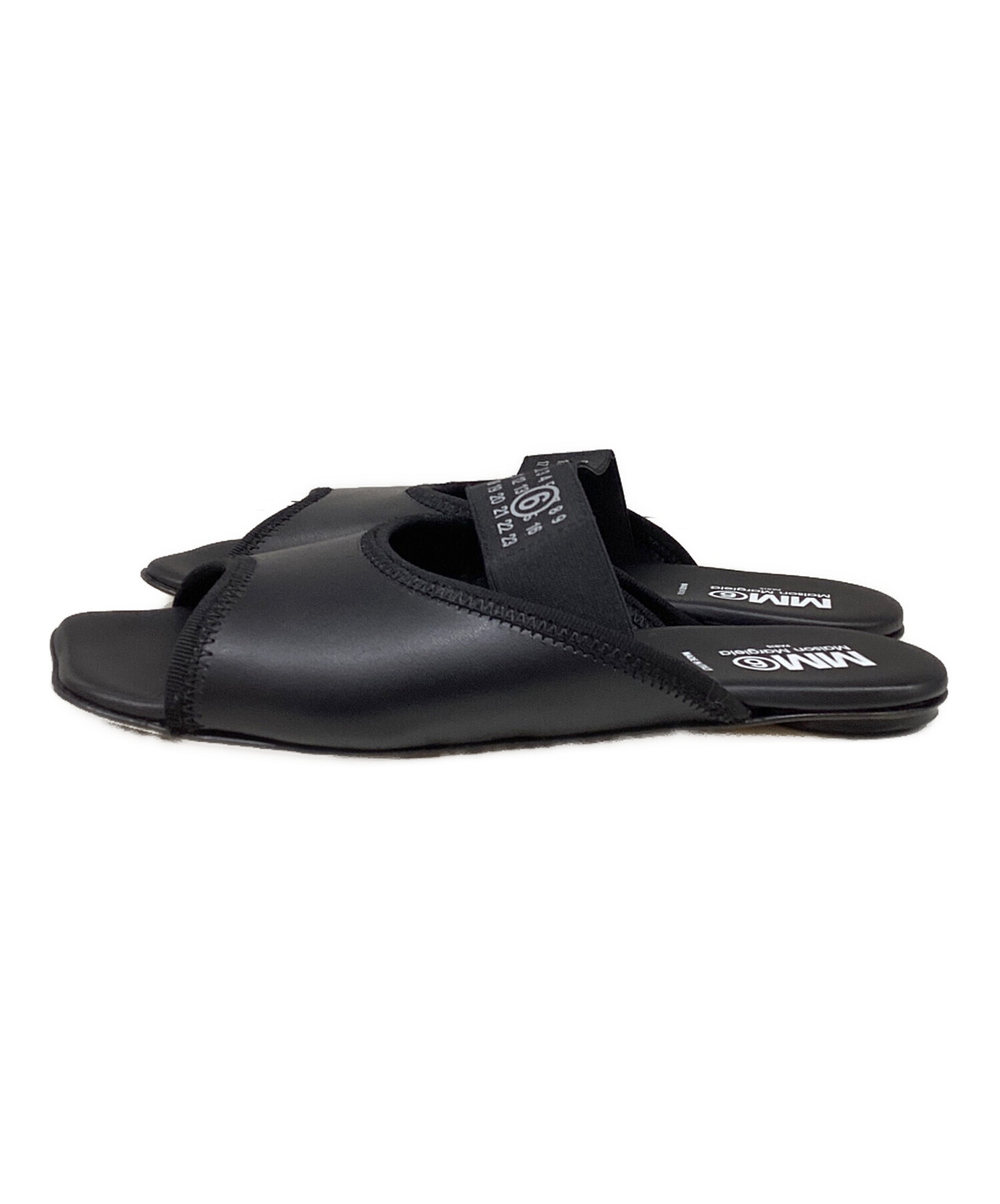 極美品！MM6 Maison Margiela ミュール　38黒 中古・古着通販】MM6 Maison Margiela (エムエムシックスメゾン