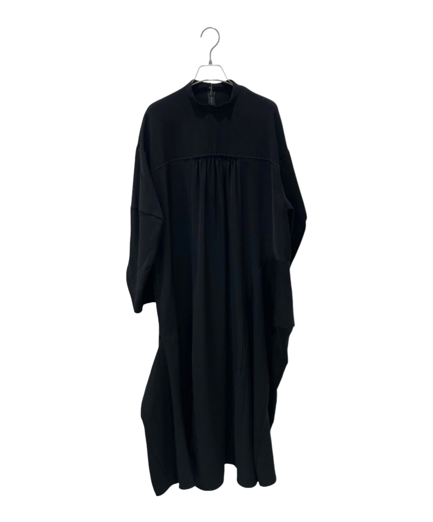 中古・古着通販】ENFOLD (エンフォルド) DRAPE DRESS ブラック サイズ