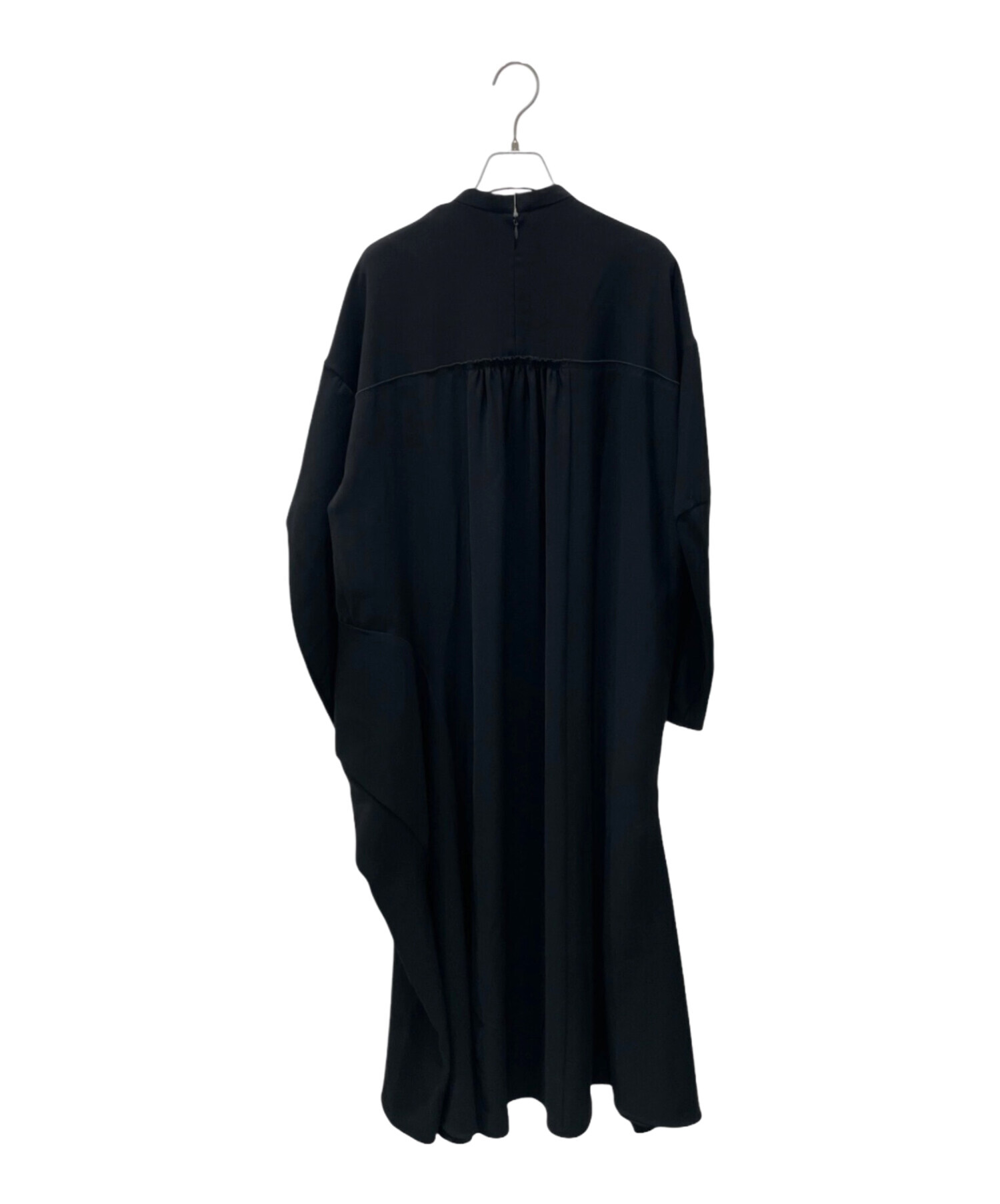 中古・古着通販】ENFOLD (エンフォルド) DRAPE DRESS ブラック サイズ