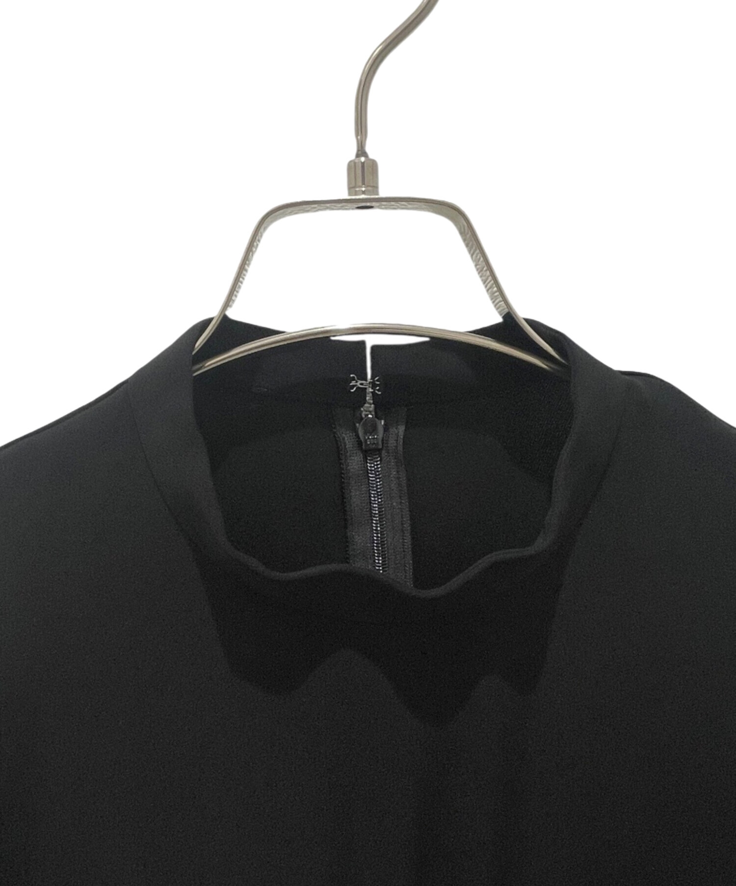 中古・古着通販】ENFOLD (エンフォルド) DRAPE DRESS ブラック サイズ