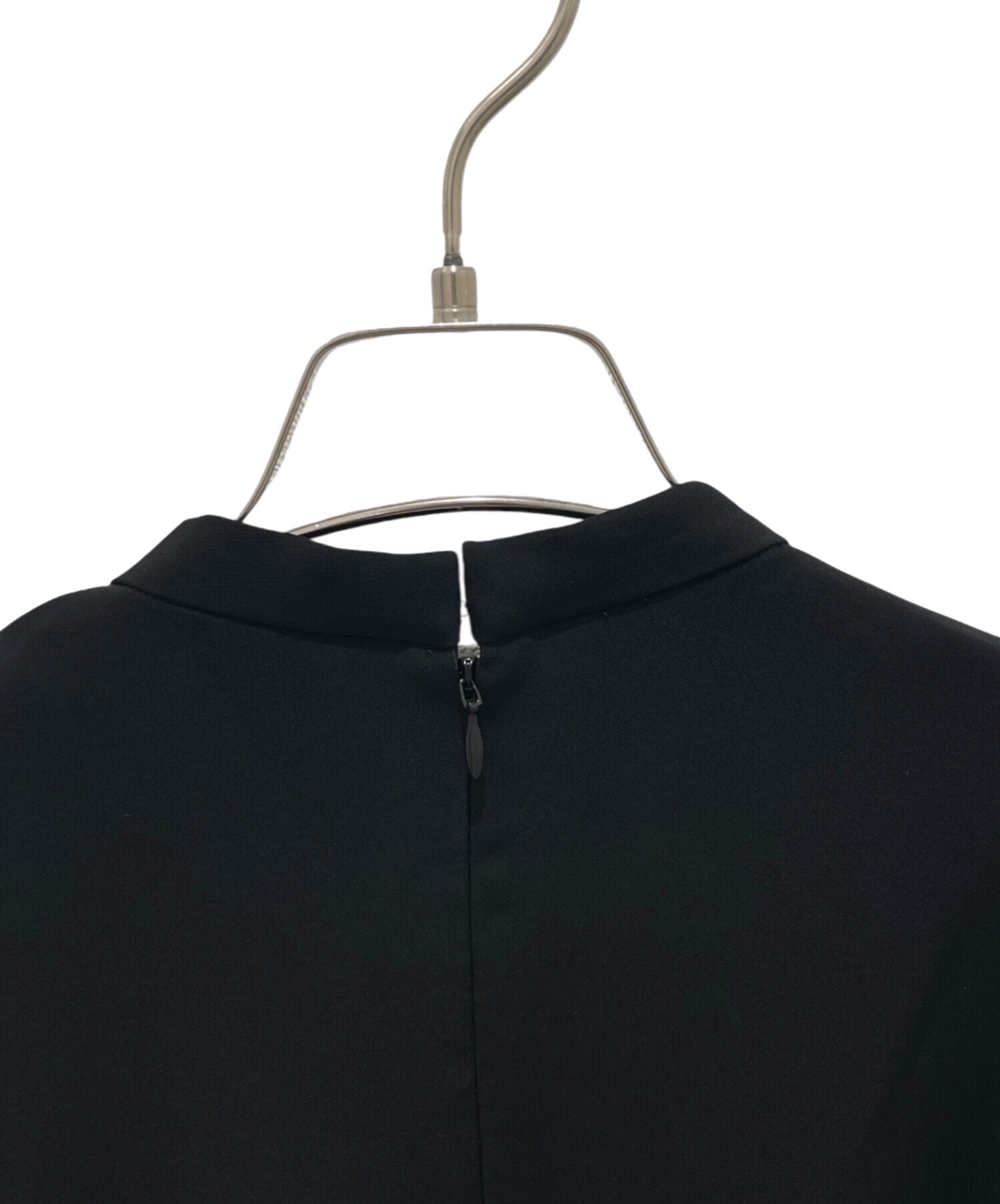 ENFOLD SQUARE DRAPE DRESS BLACK サイズ36 中古・古着通販】ENFOLD (エンフォルド) DRAPE DRESS ブラック サイズ