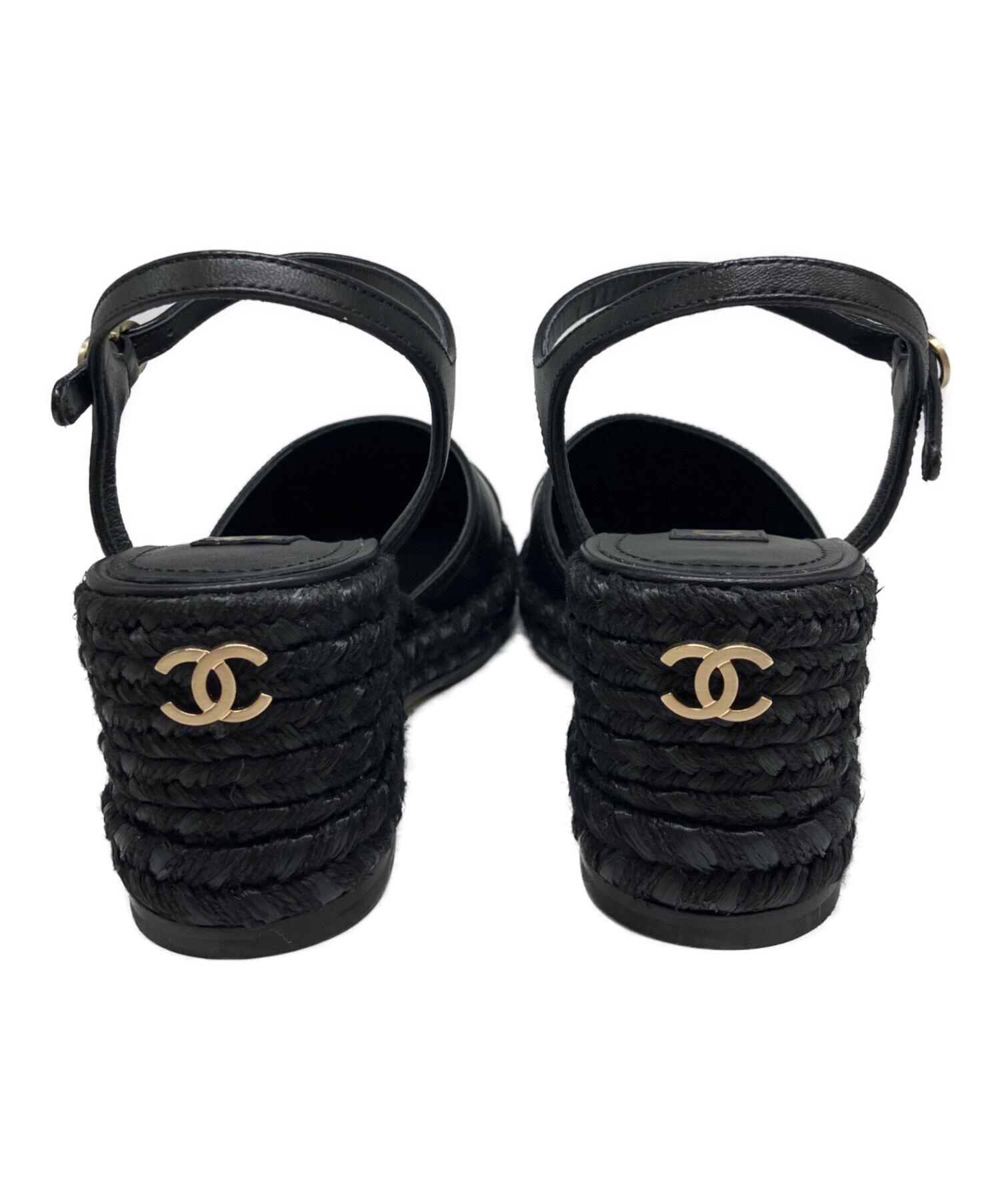 中古・古着通販】CHANEL (シャネル) サンダル ブラック サイズ:36c