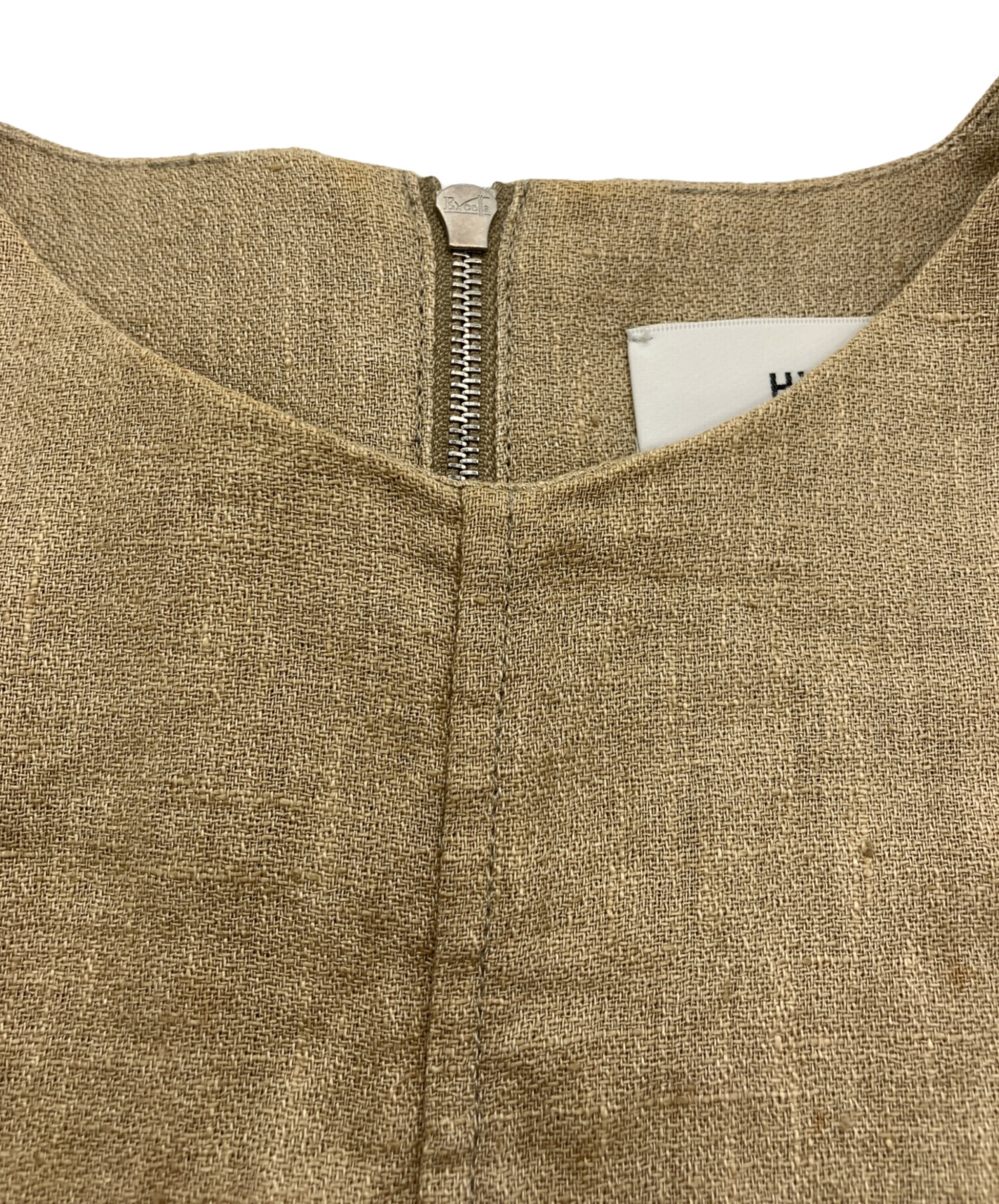 中古・古着通販】HYKE (ハイク) LINEN CROPPED TOP ベージュ サイズ
