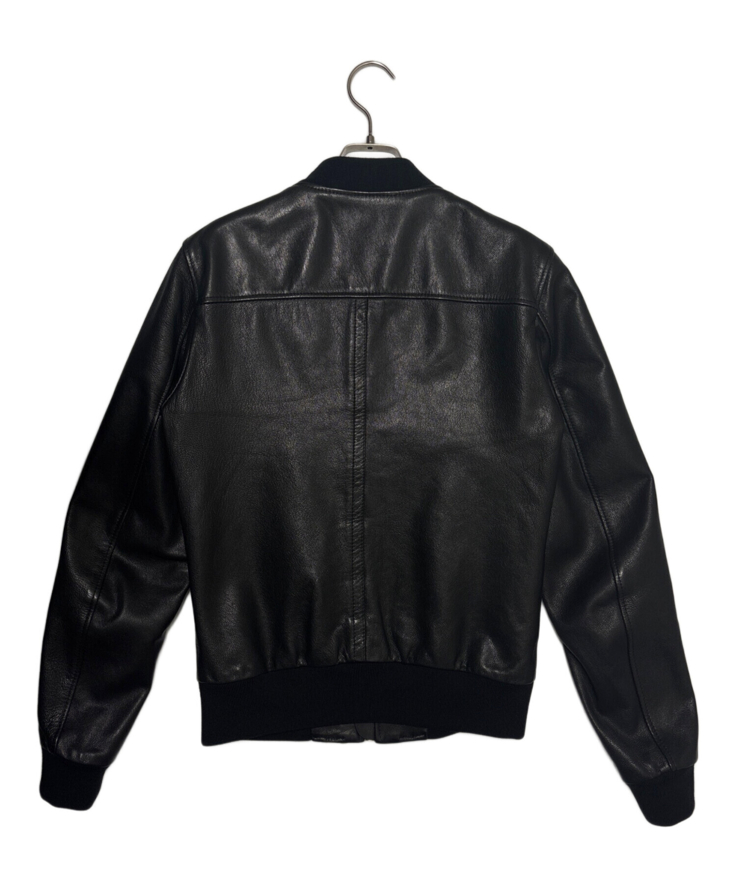 DOLCE & GABBANA ブラックレザーシングルライダース 中古・古着通販】DOLCE & GABBANA (ドルチェ＆ガッバーナ) ゴート