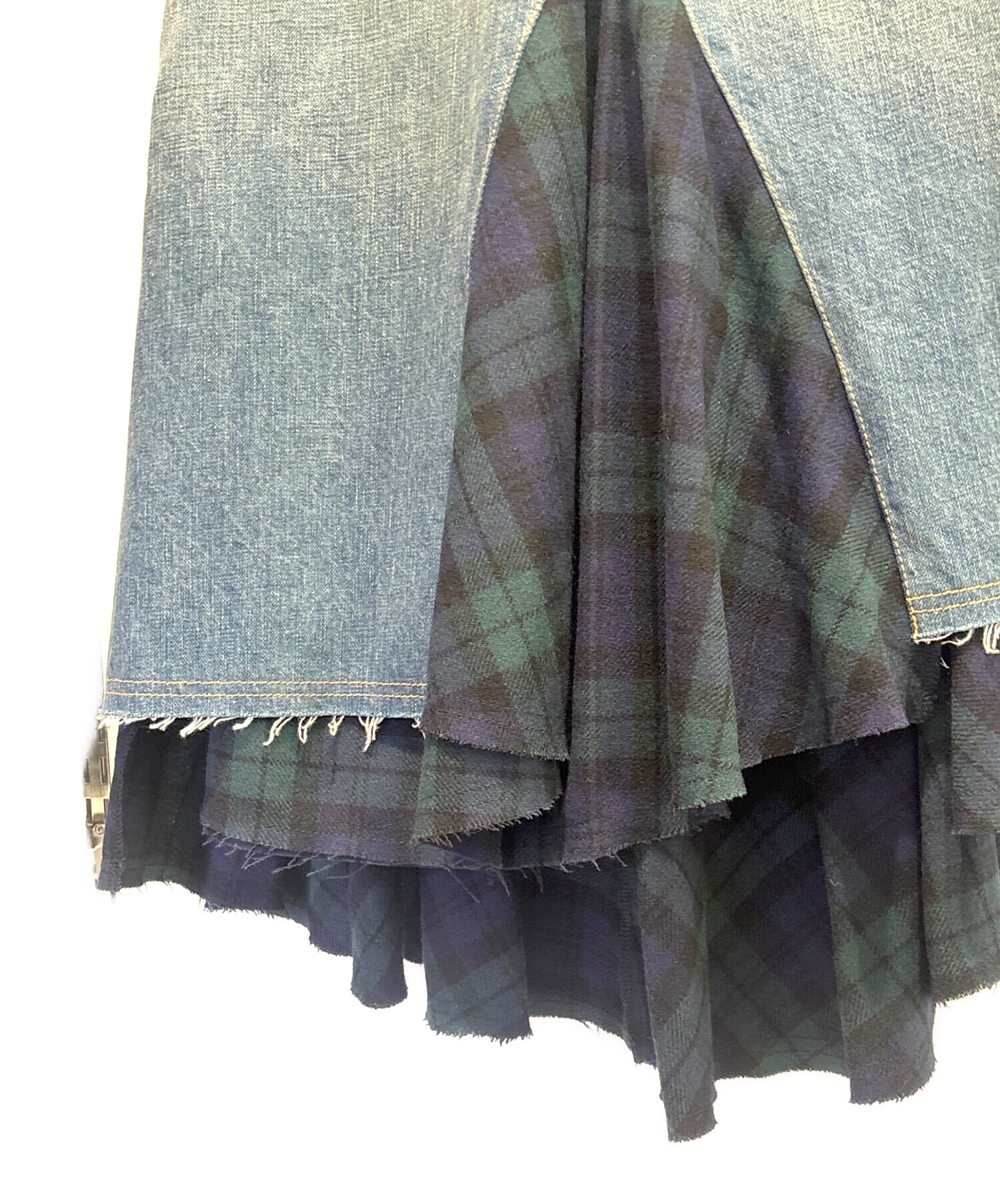 JUNYA WATANABE コムデギャルソン　異素材切り替え　ラップスカート 中古・古着通販】JUNYA WATANABE COMME des GARCONS ((ジュンヤ