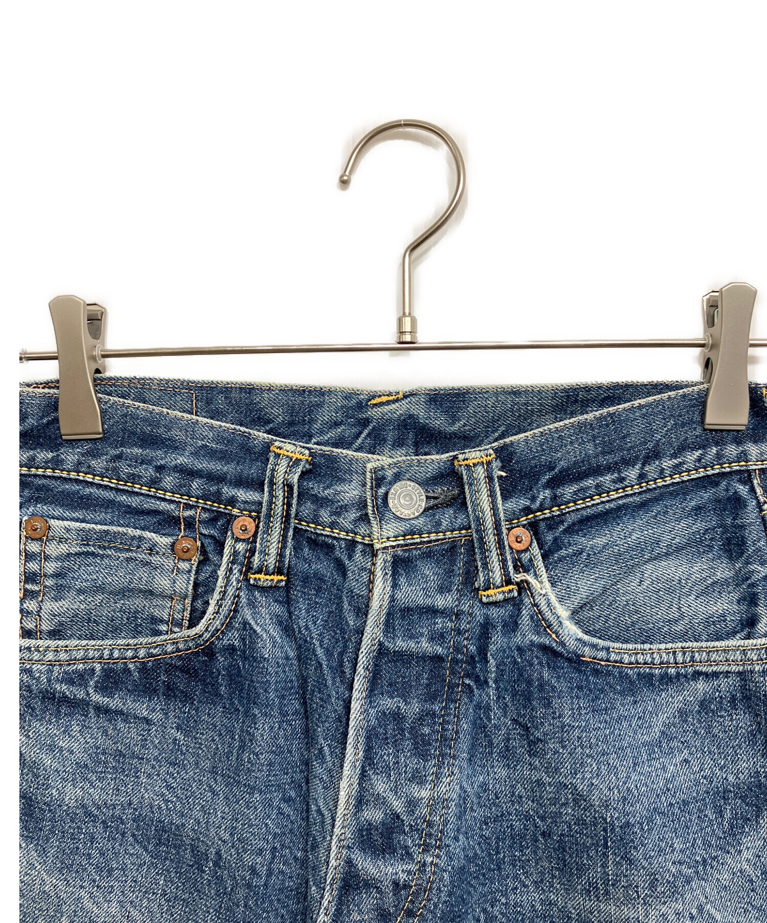中古・古着通販】EVISU (エヴィス) デニムパンツ ブルー サイズ:29×35