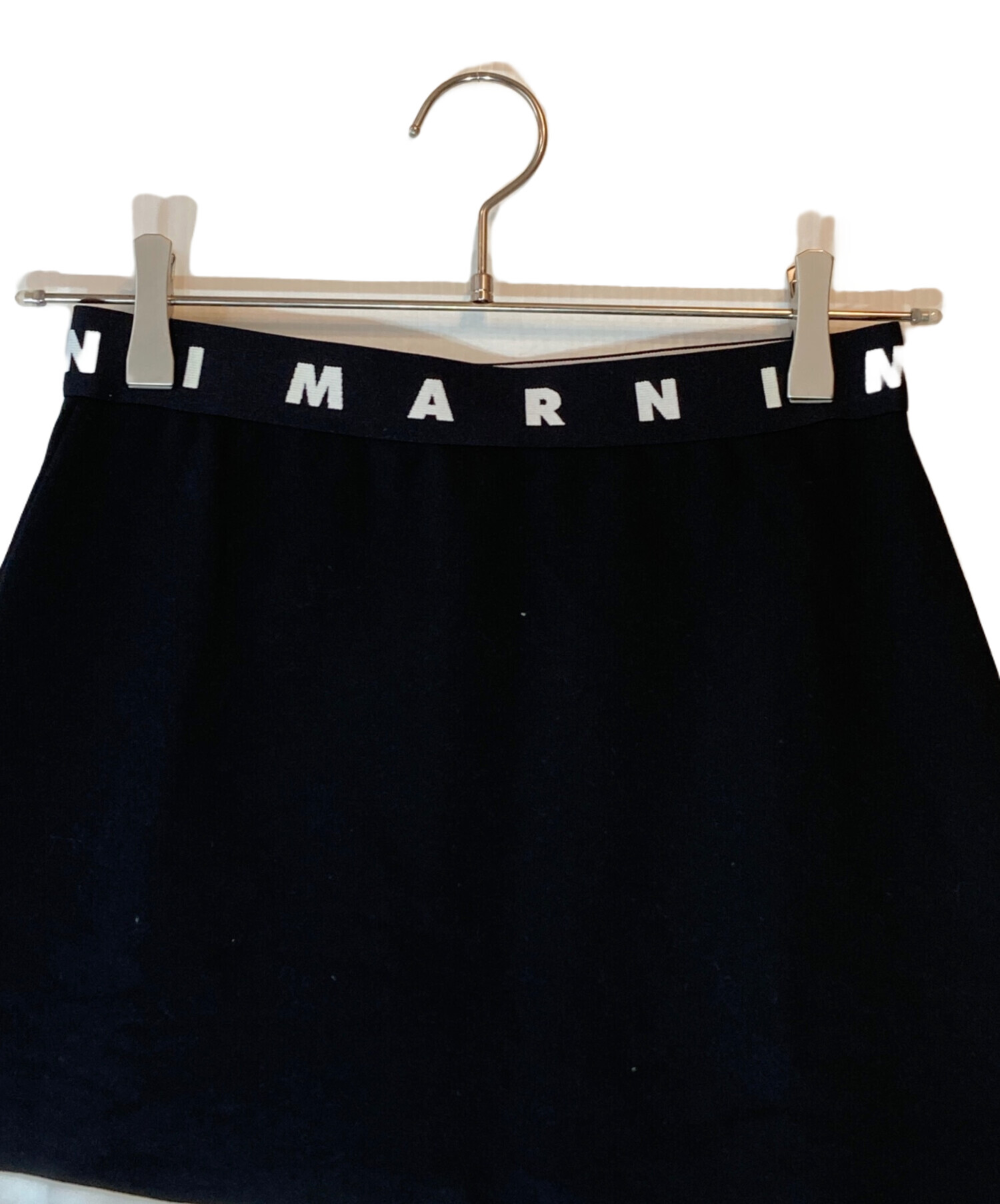 中古・古着通販】MARNI (マルニ) ウエストロゴスカート ブラック