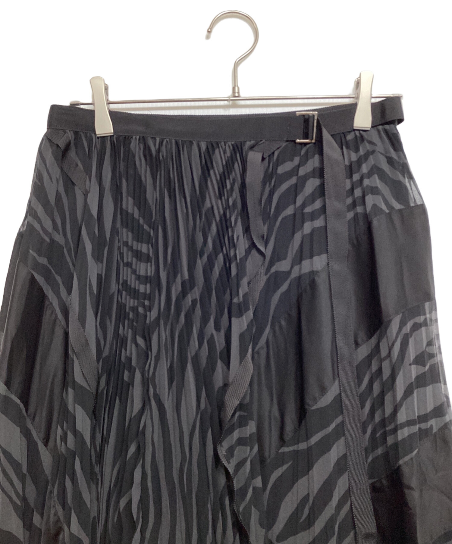 中古・古着通販】sacai (サカイ) ラップスカート ブラック サイズ:1
